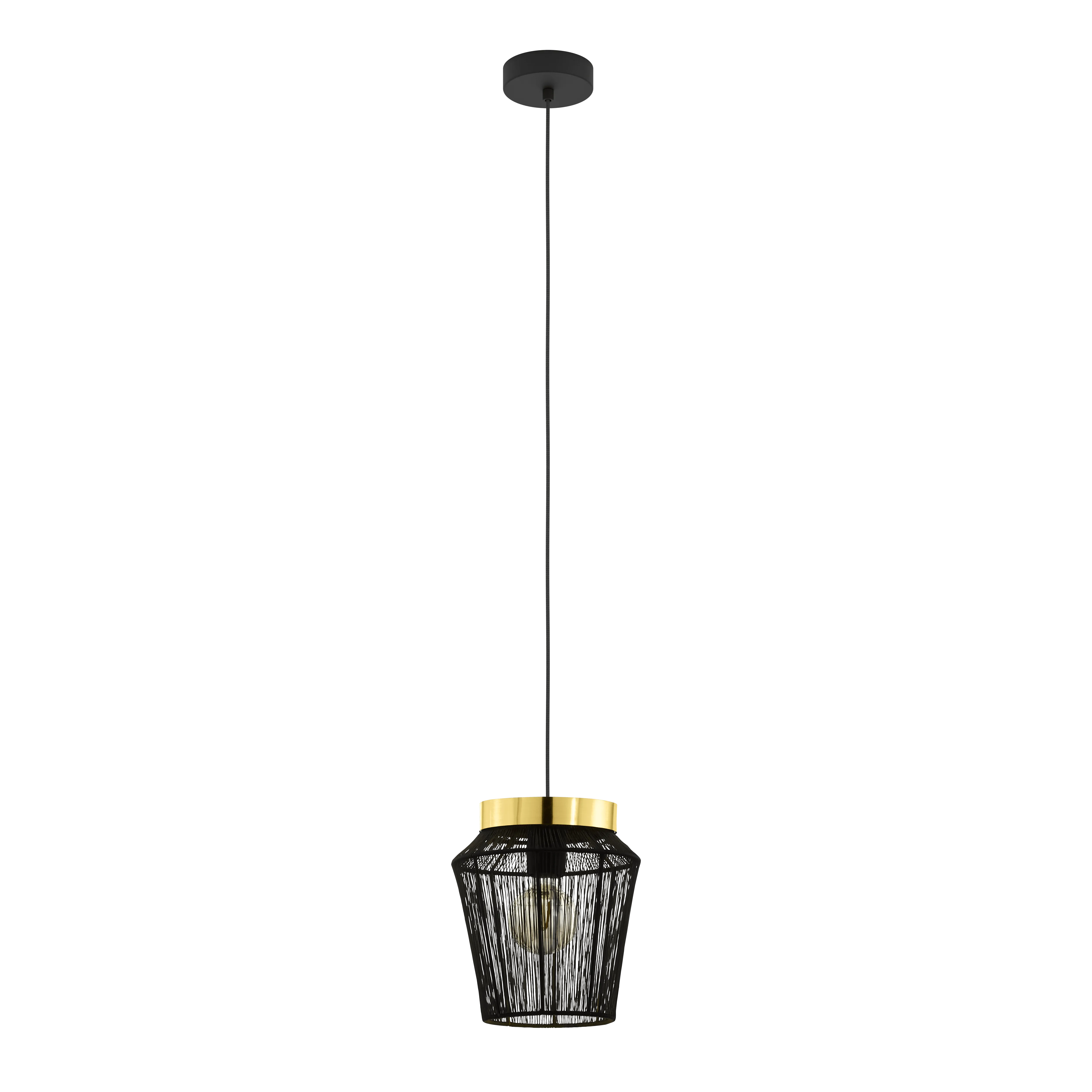 Eglo Escandidos Black Wire and Gold Ceiling Pendant flush mount ceiling fixture
