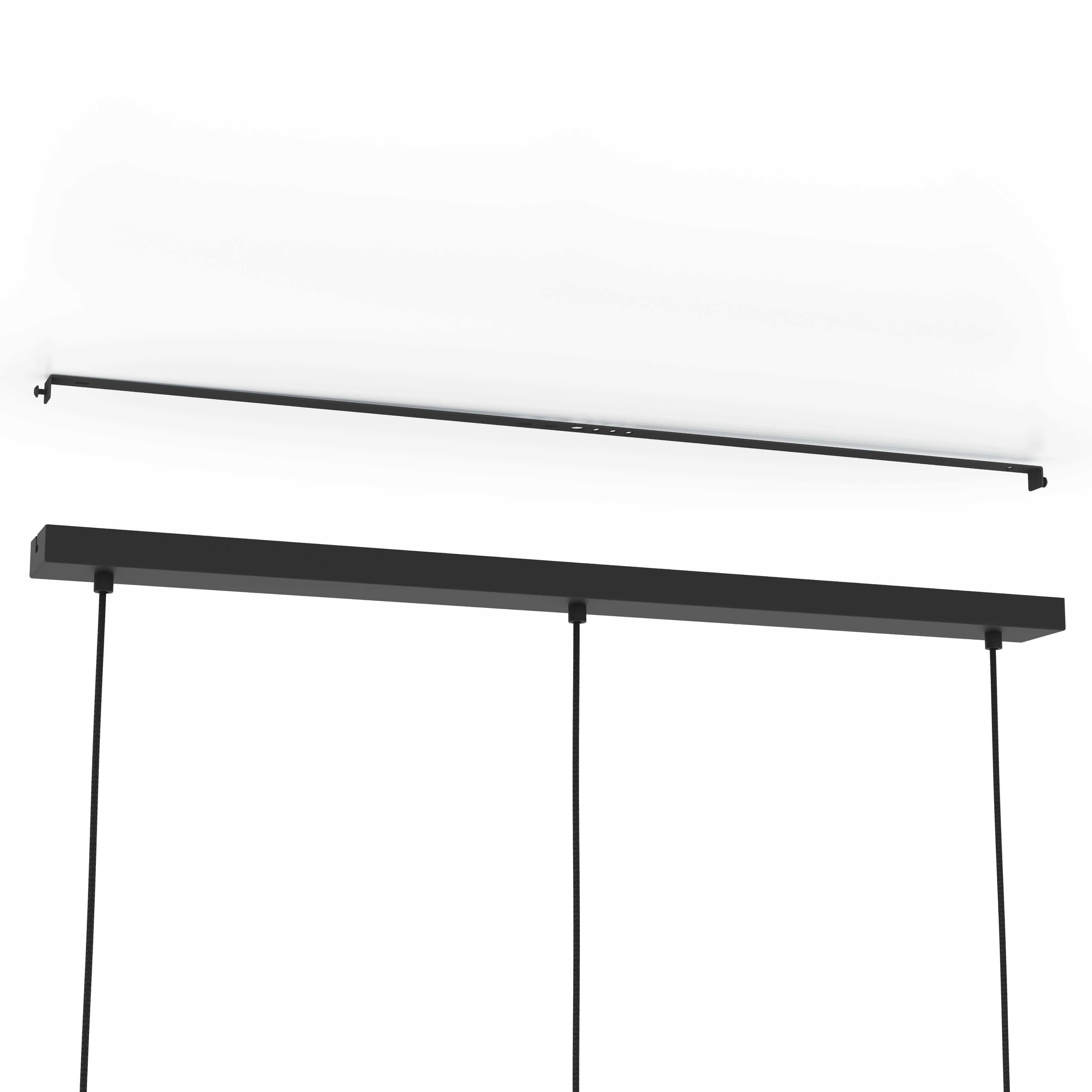 Eglo Evesham 3 Light Black Metal & Wood Ceiling Pendant