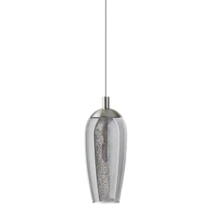 Eglo Farsala Smoked Black & Clear Glass Ceiling Pendant flush mount ceiling fixture