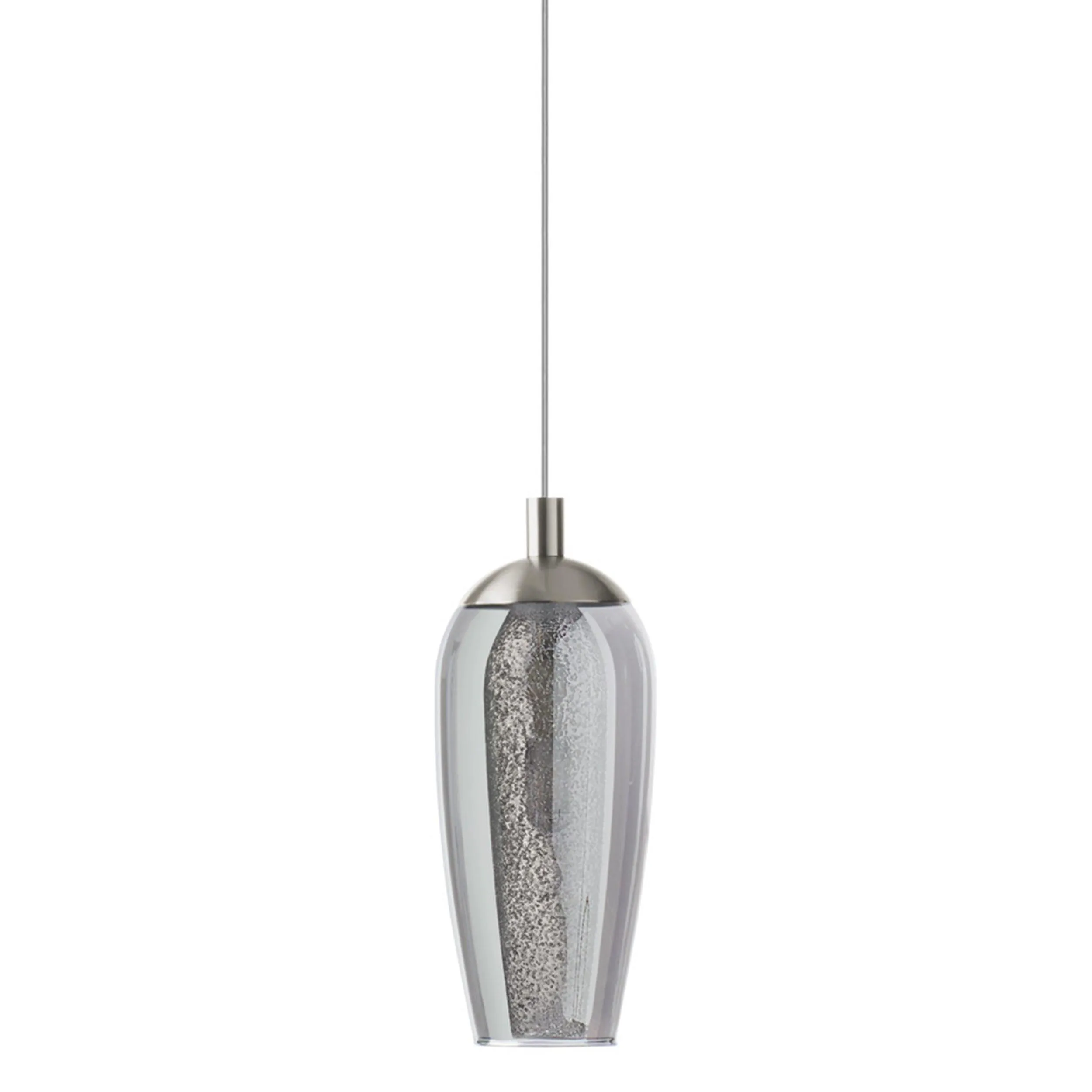 Eglo Farsala Smoked Black & Clear Glass Ceiling Pendant flush mount ceiling fixture