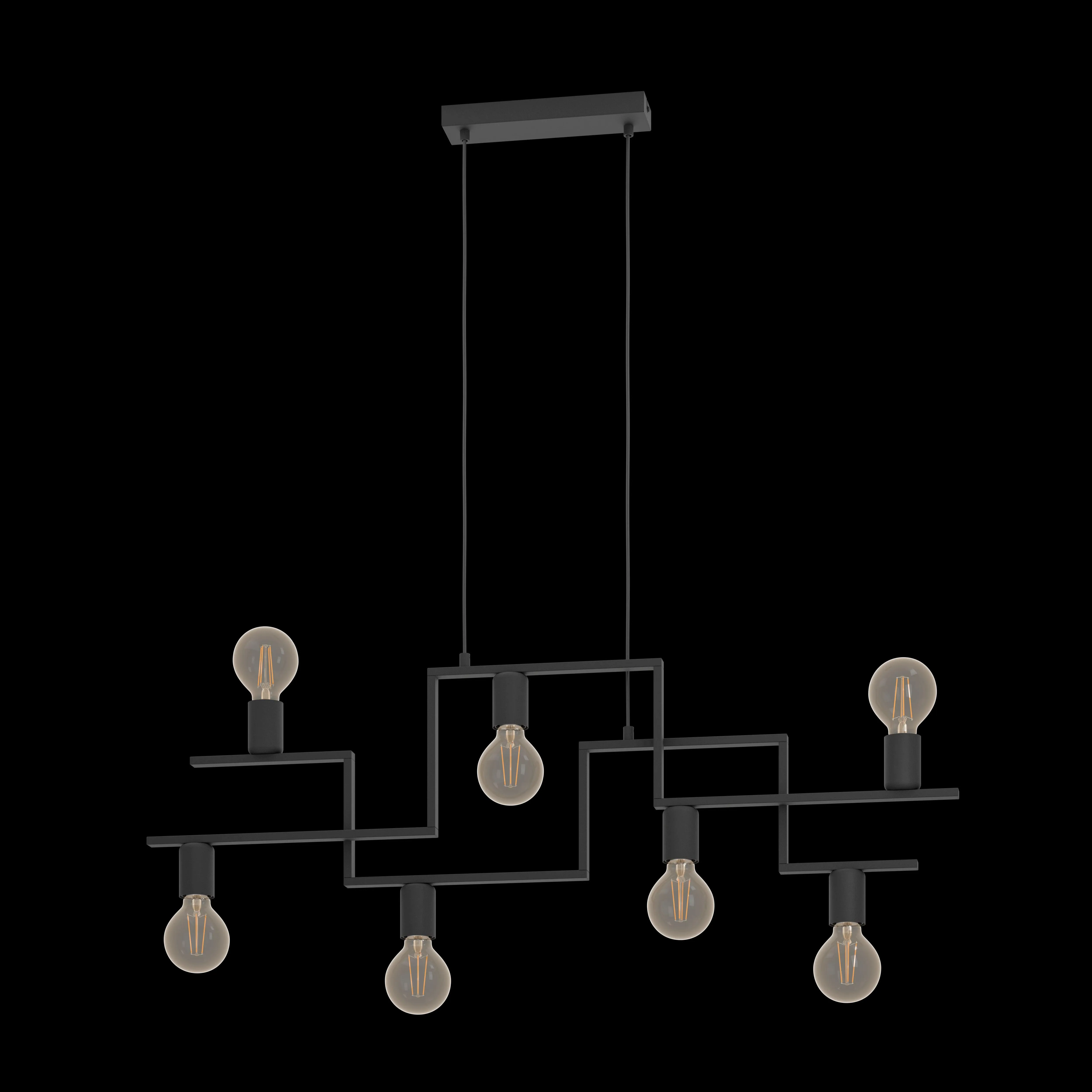 Eglo Fembard 7 Light Black Metal Ceiling Pendant
