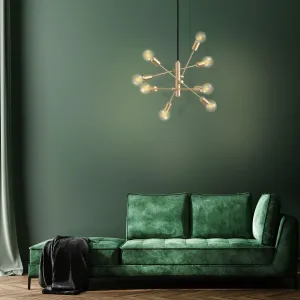 Eglo Gradoli 1 8 Light Brass Ceiling Pendant flush mount ceiling fixture