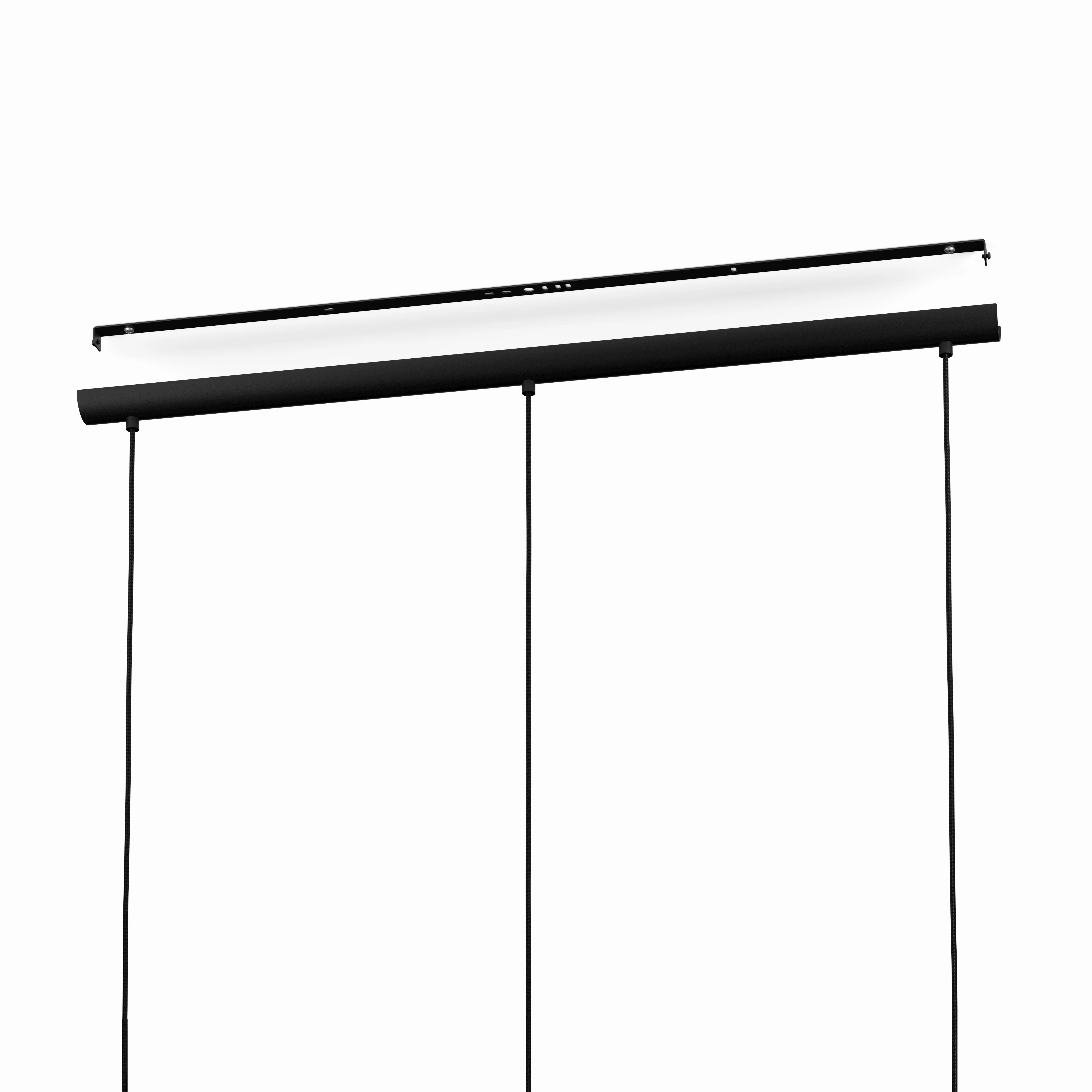 Eglo Abreosa 3 Light Grey & Black Metal Conical Ceiling Pendant