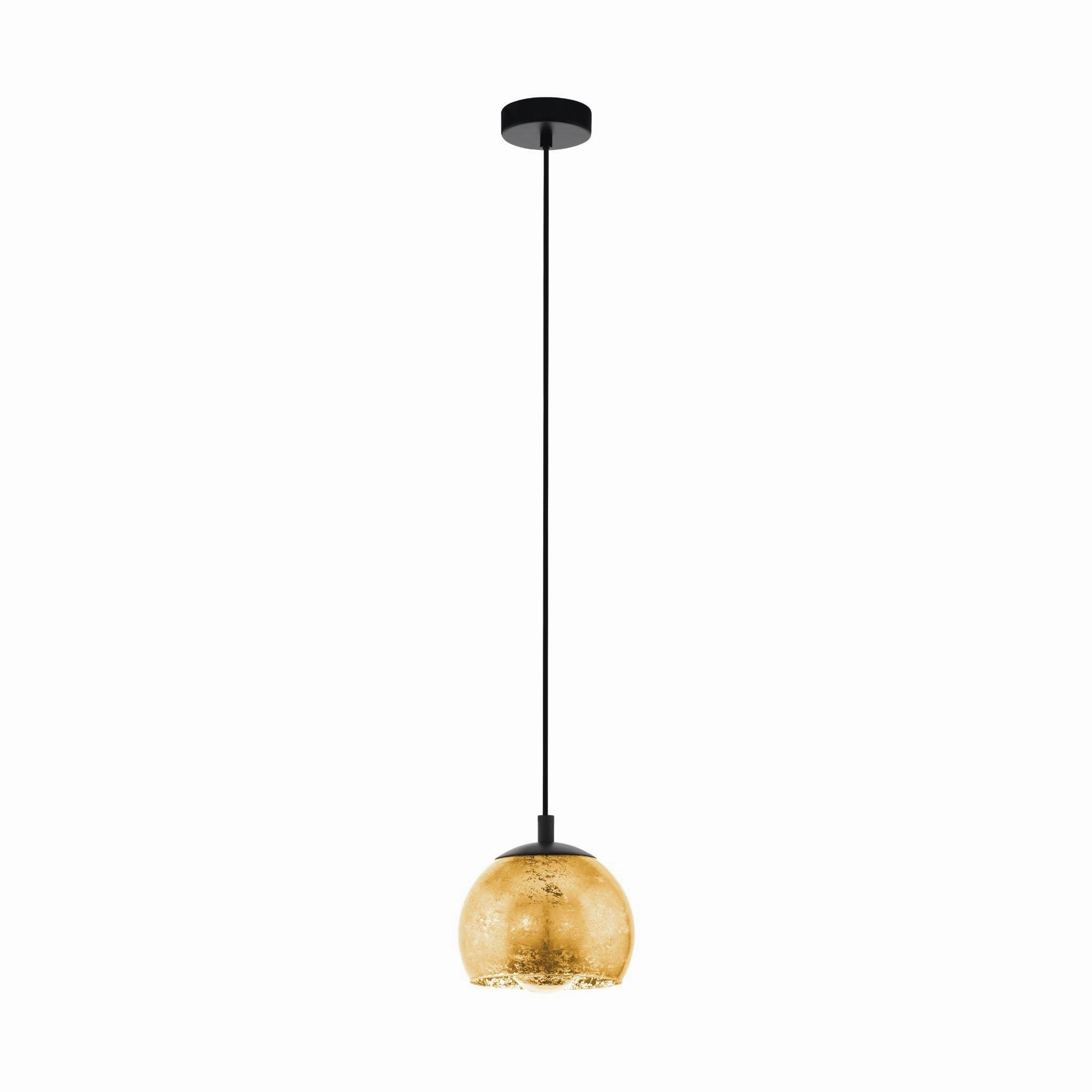 Eglo Albaraccin Spherical Gold Leaf Style Ceiling Pendant - 27cm