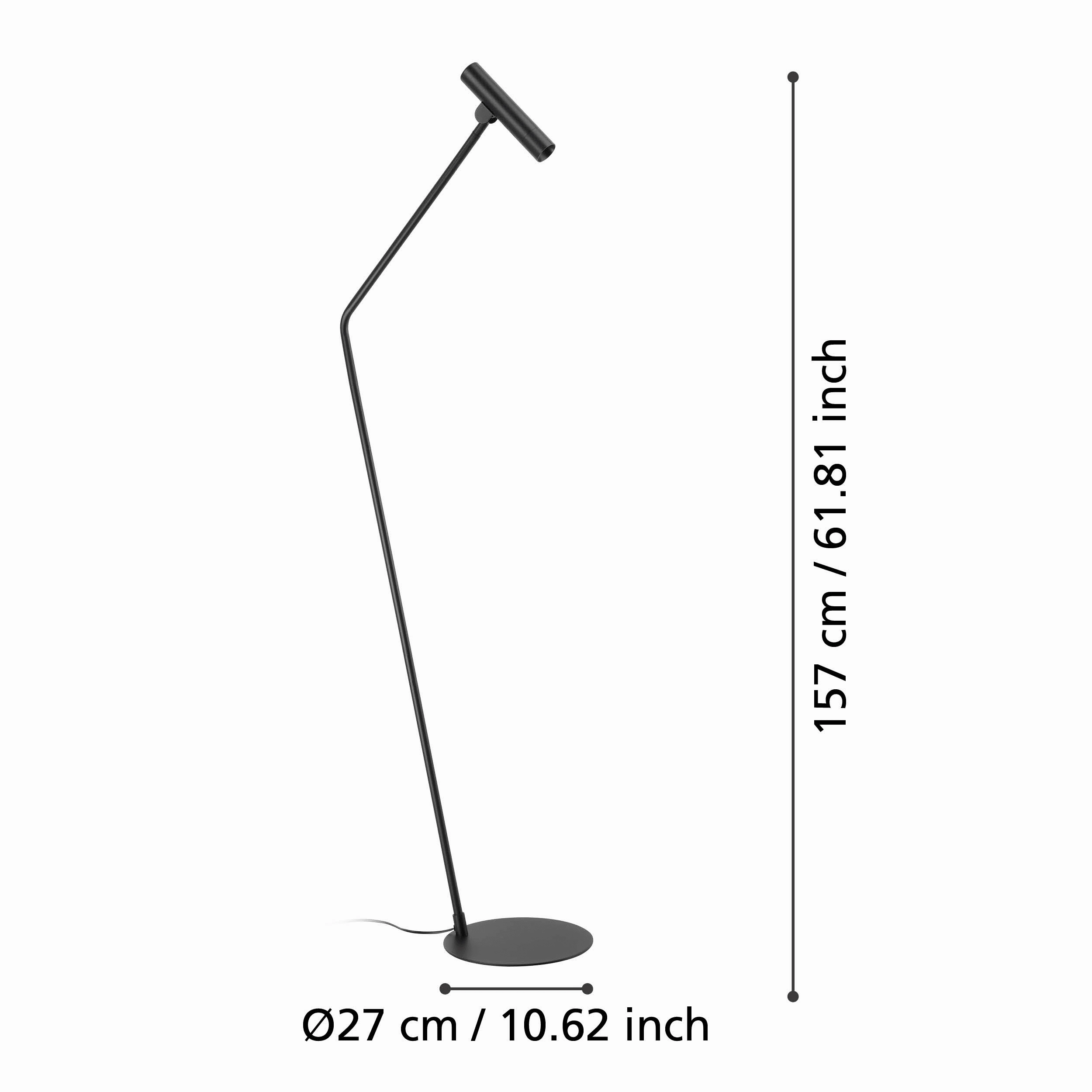 Eglo Almudaina Black LED Adjustable Floor Lamp