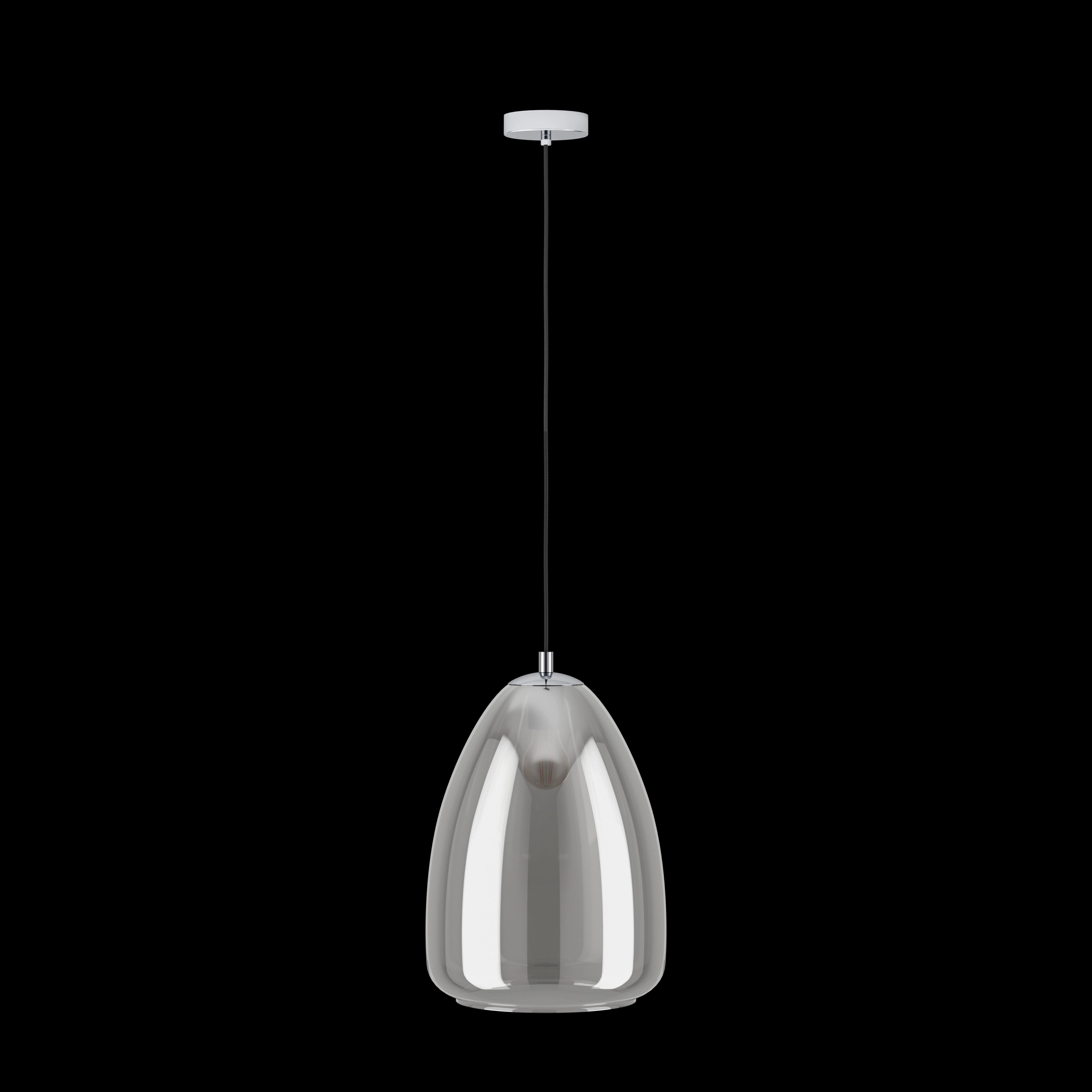 Eglo Alobrase Rounded Smoked Glass Ceiling Pendant