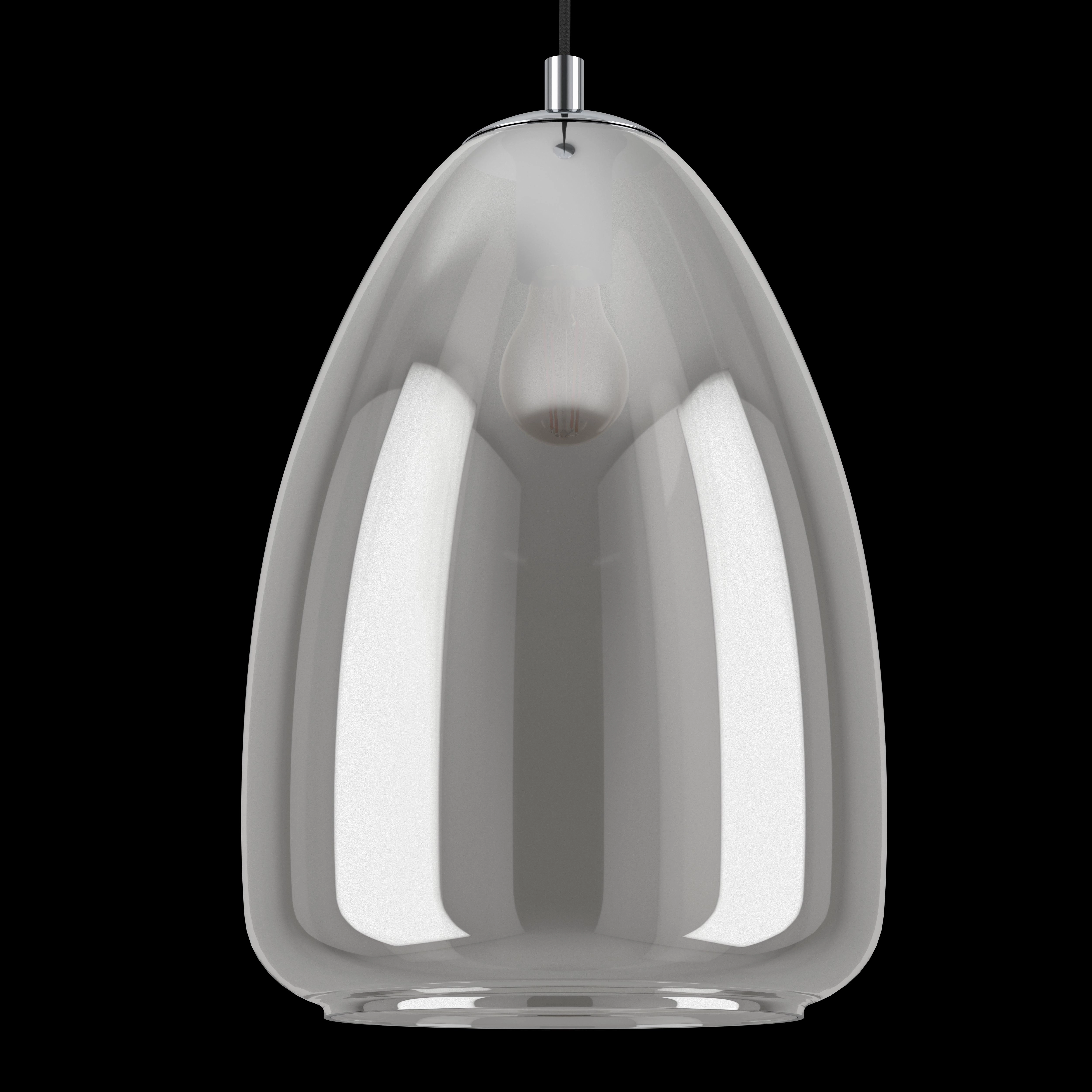 Eglo Alobrase Rounded Smoked Glass Ceiling Pendant
