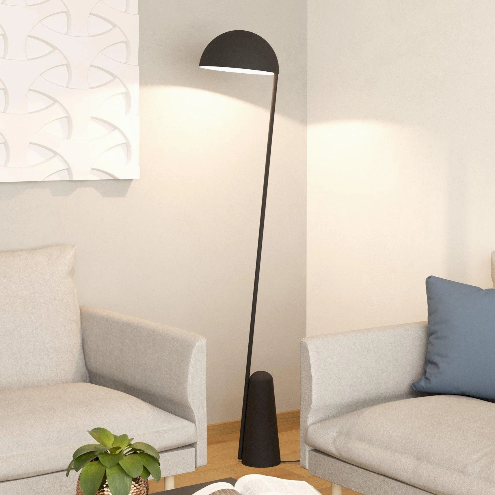 Eglo Aranzola Black Slender Floor Lamp