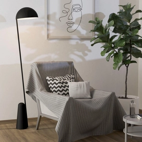 Eglo Aranzola Black Slender Floor Lamp creative lampshade design