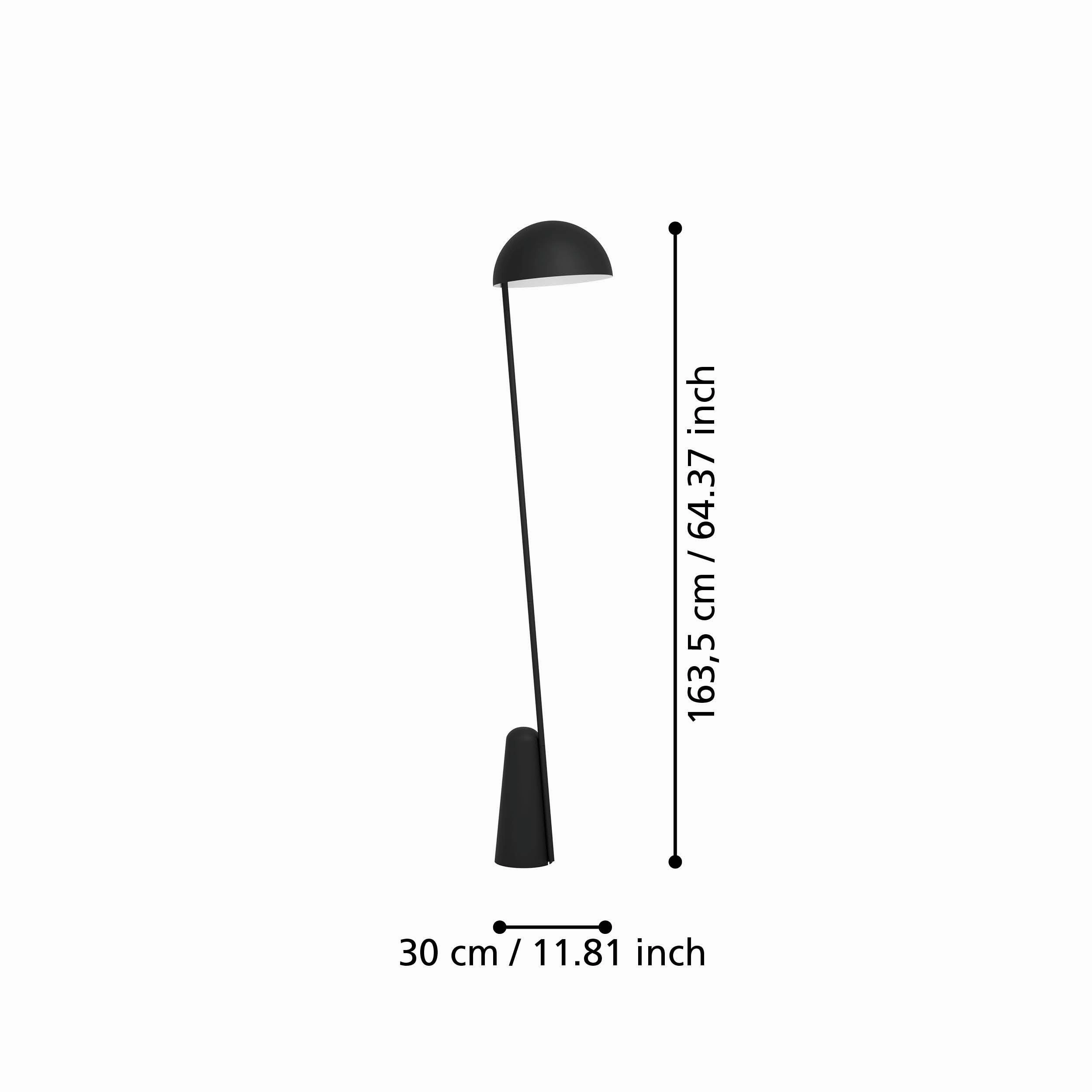 Eglo Aranzola Black Slender Floor Lamp