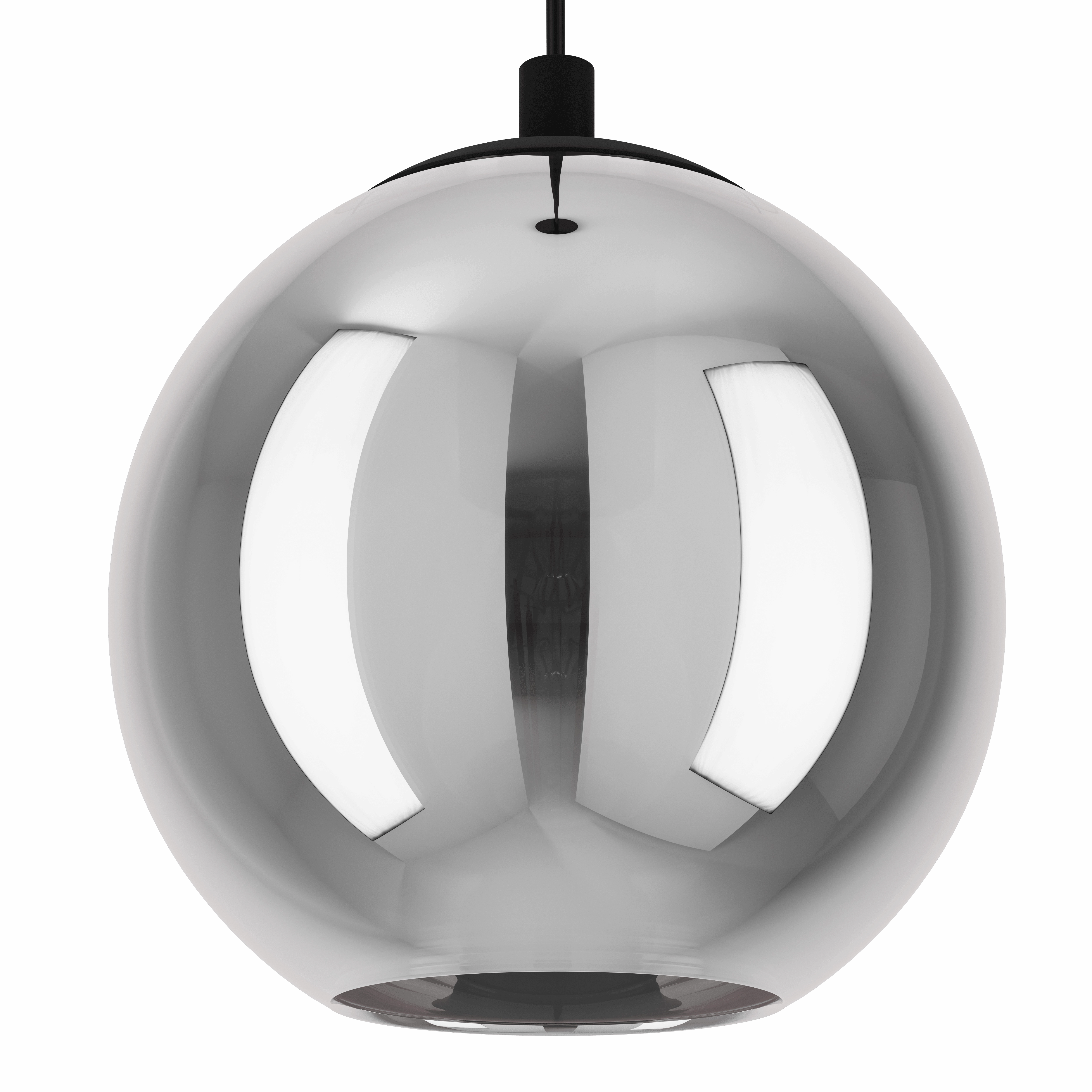 Eglo Ariscani Black & Steel Vaporised Glass 10 Light Pendant