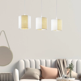Eglo Arnhem 3 Light Kraft Paper & Seagrass Ceiling Pendant sleek LED ceiling lamp