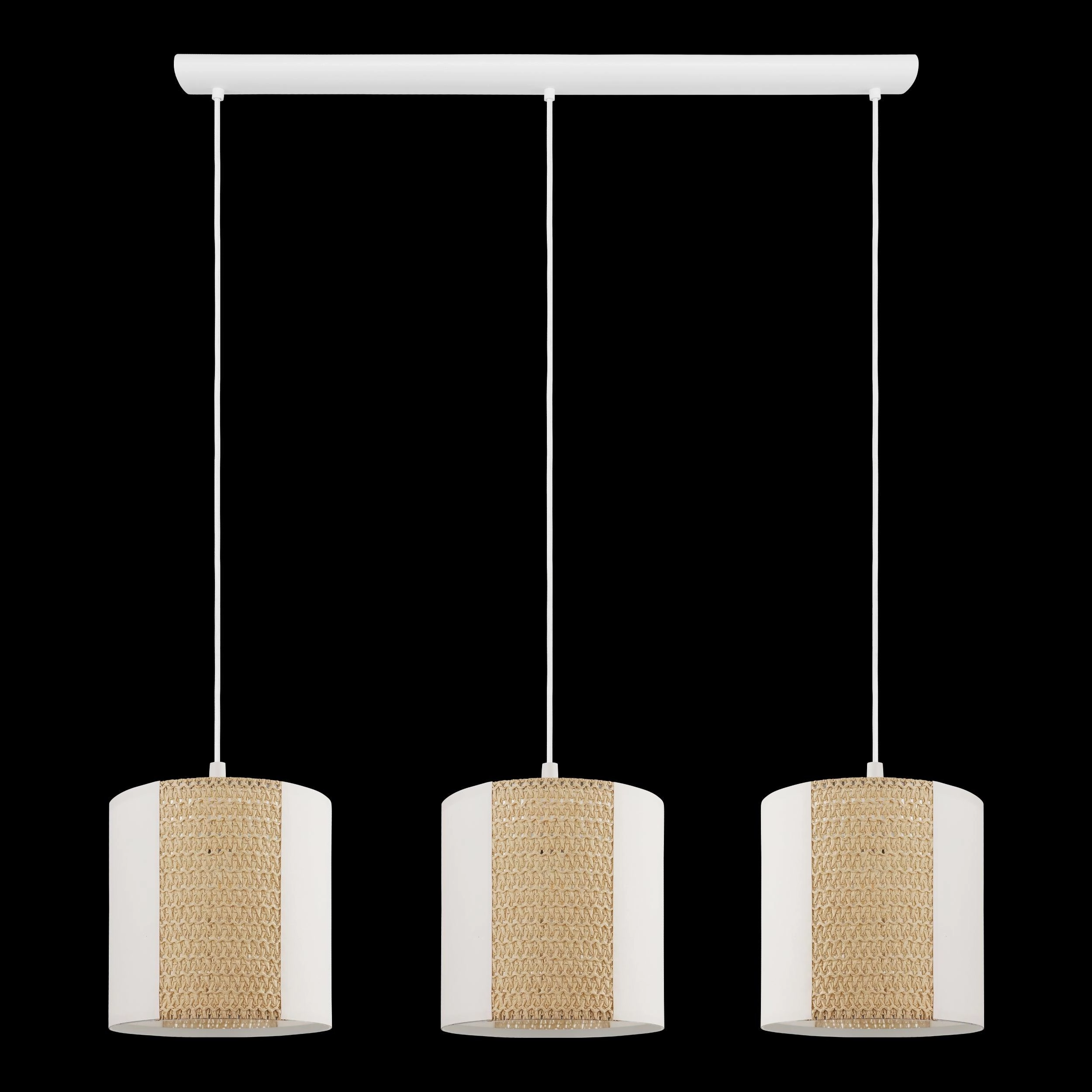 Eglo Arnhem 3 Light Kraft Paper & Seagrass Ceiling Pendant