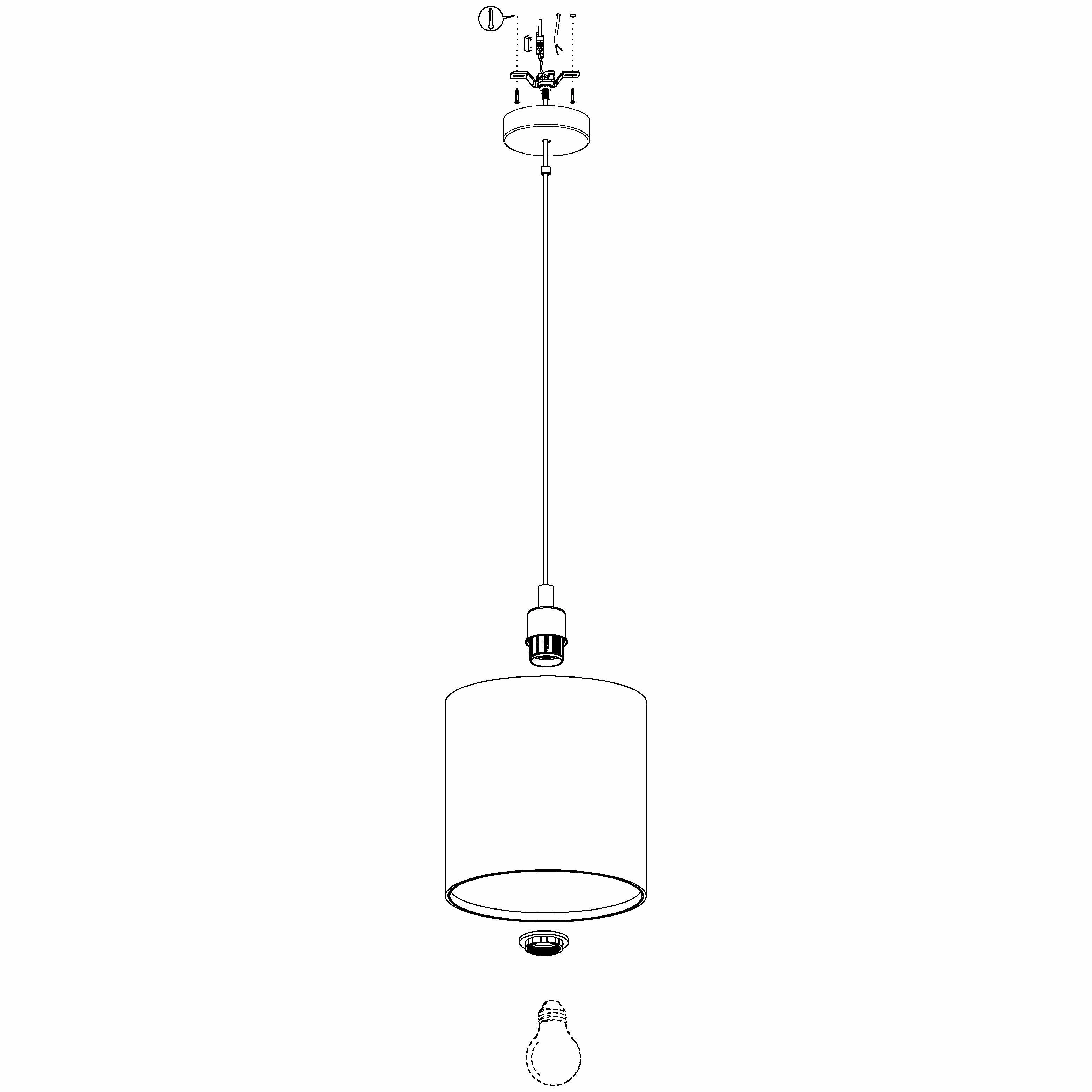 Eglo Arnhem Kraft Paper & Seagrass Ceiling Pendant