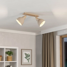 Eglo Arrecife Nickel & Sandy 2 Light Bar Spotlight tall arc lamp for living room