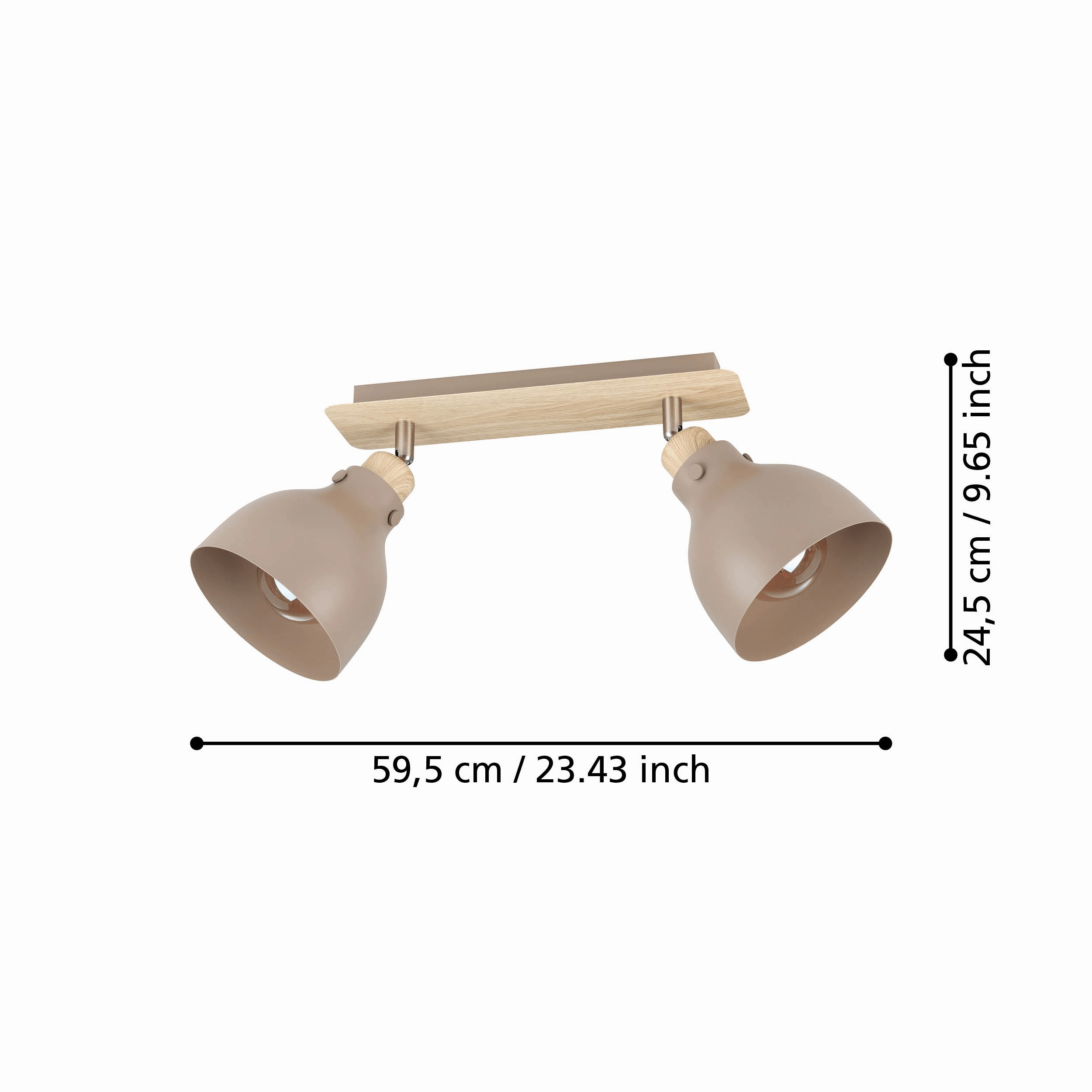 Eglo Arrecife Nickel & Sandy 2 Light Bar Spotlight