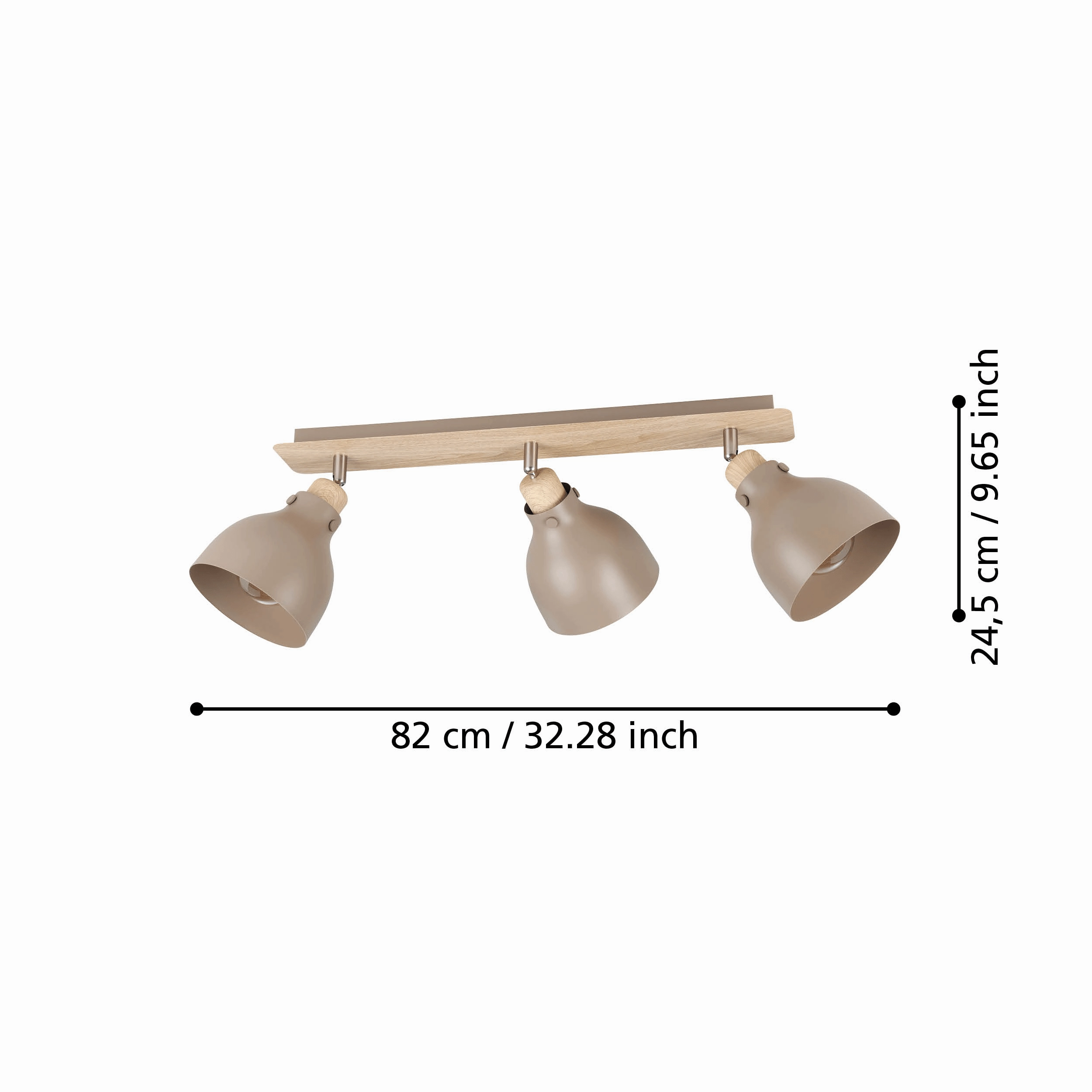 Eglo Arrecife Nickel & Sandy 3 Light Bar Spotlight