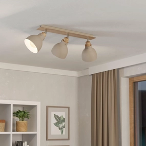 Eglo Arrecife Nickel & Sandy 3 Light Bar Spotlight tall arc lamp for living room