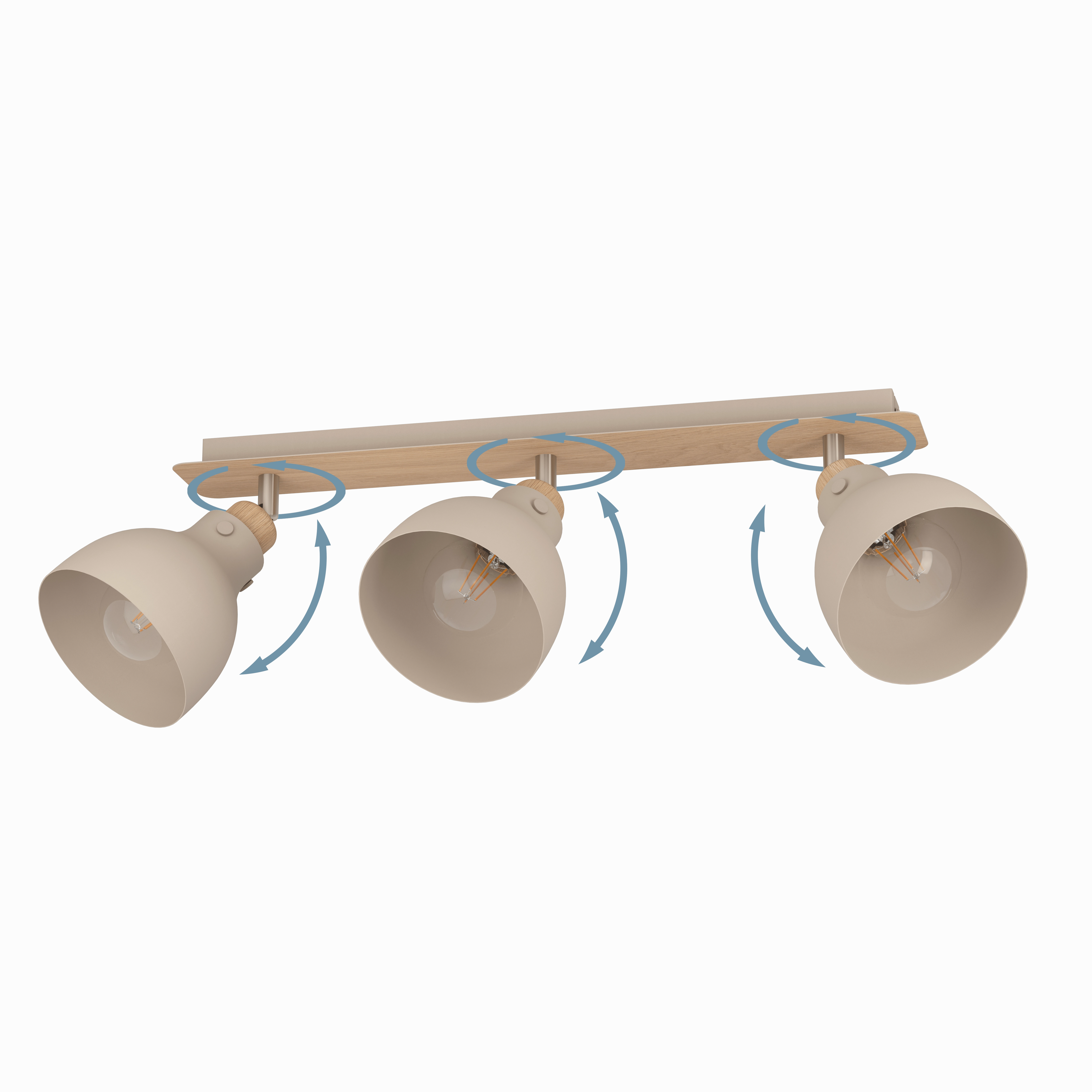 Eglo Arrecife Nickel & Sandy 3 Light Bar Spotlight