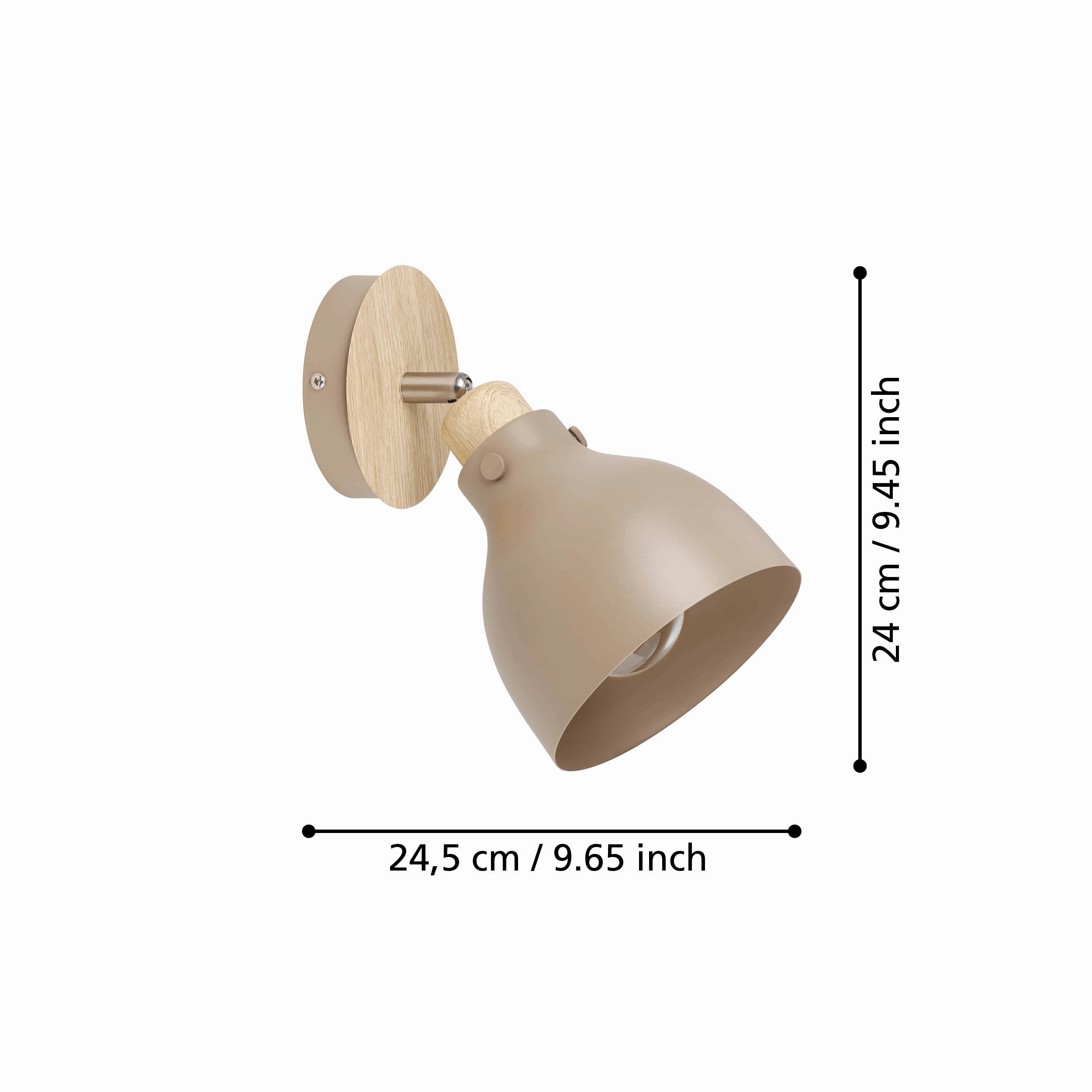 Eglo Arrecife Nickel & Sandy Wall Spotlight