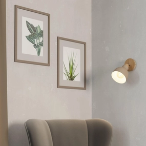 Eglo Arrecife Nickel & Sandy Wall Spotlight tall arc lamp for living room