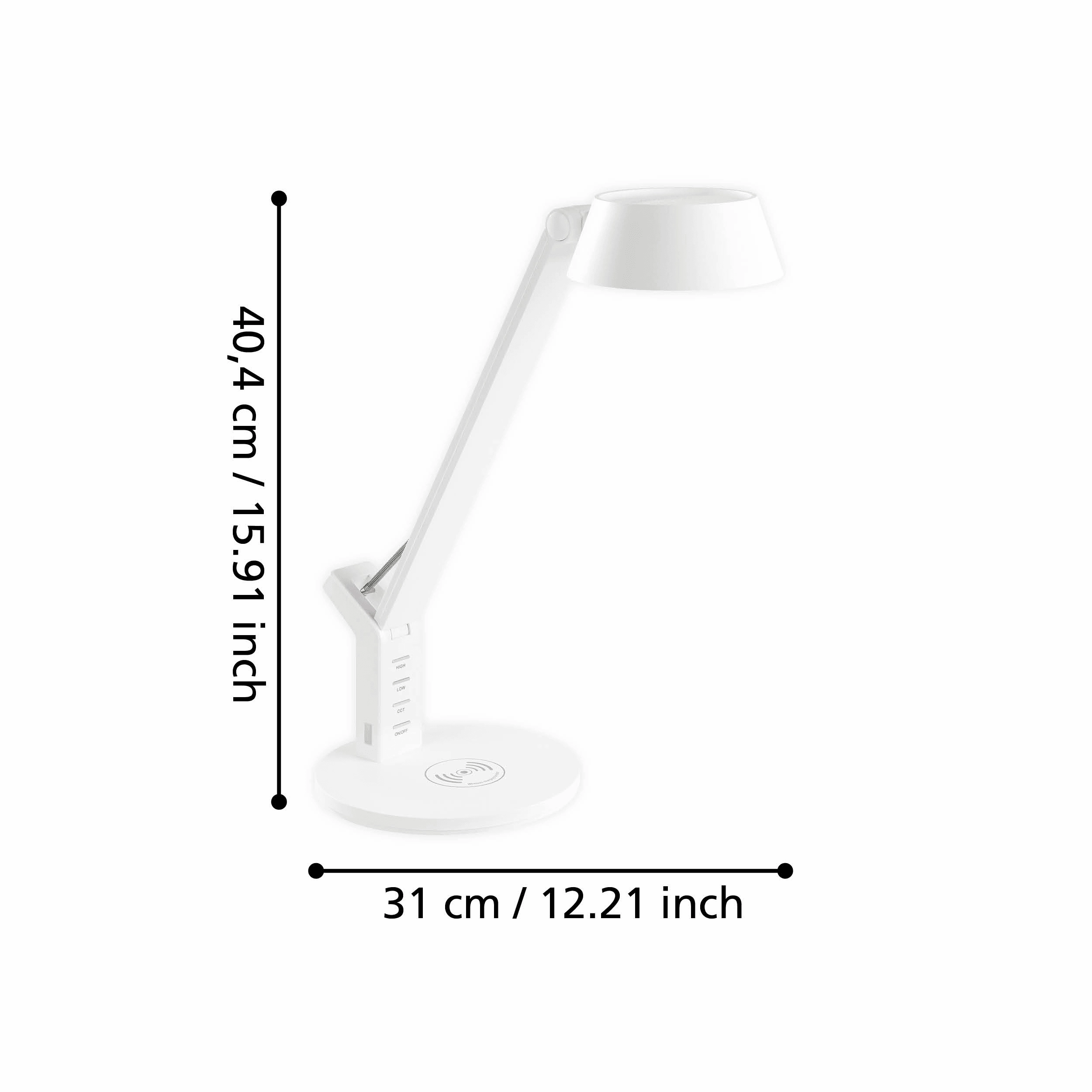Eglo Banderalo White LED Touch Table Lamp