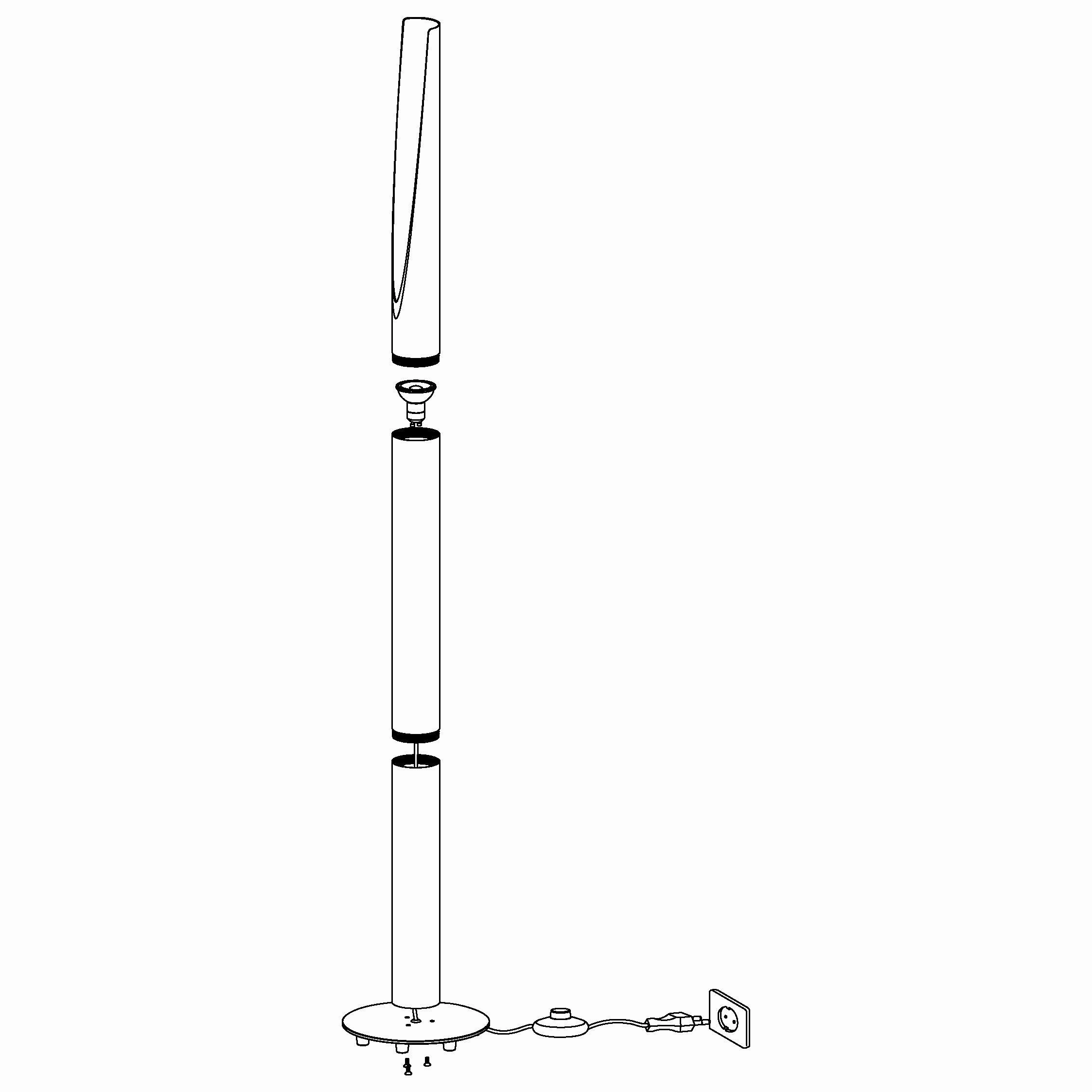 Eglo Barbotto Black & Gold Linear Floor Lamp