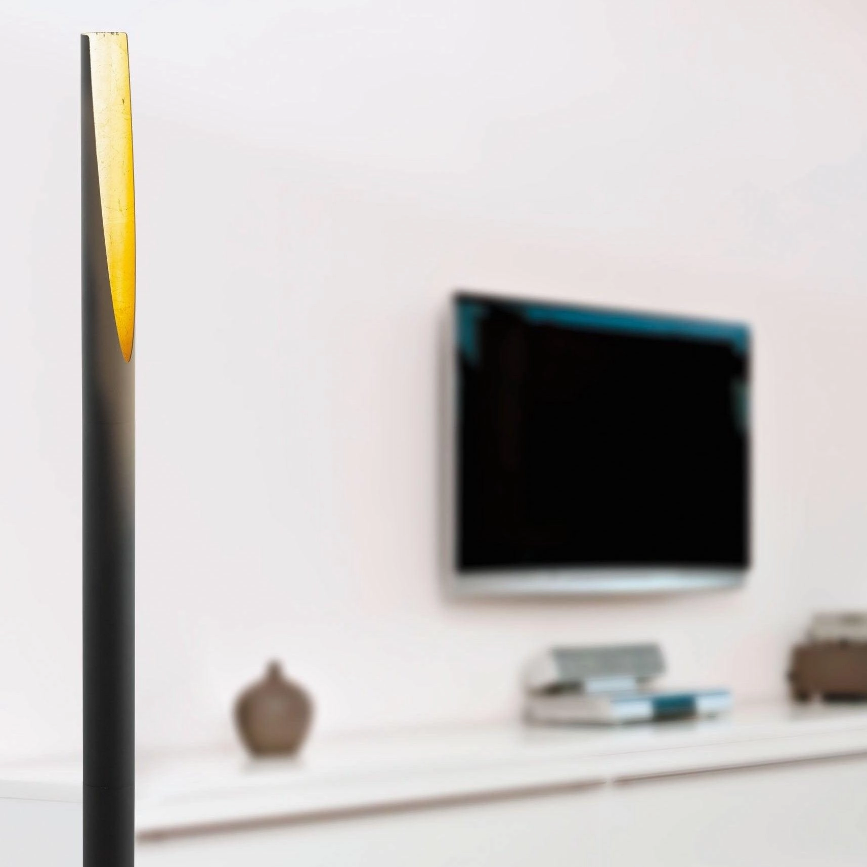 Eglo Barbotto Black & Gold Linear Floor Lamp