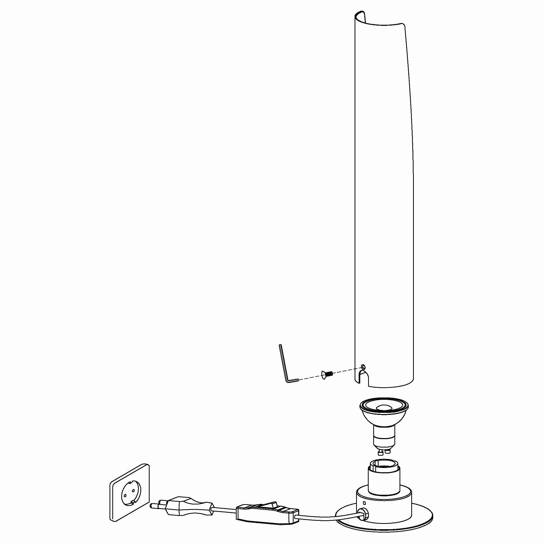 Eglo Barbotto Tube Shaped Black & Gold LED Table Lamp