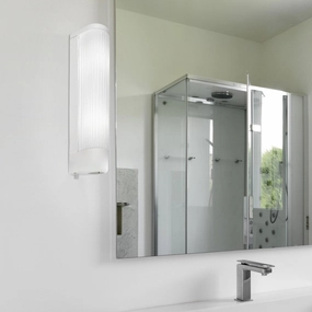 Eglo Bari 1 IP20 Ribbed Glass Bathroom Wall / Mirror Light vintage desk lamp