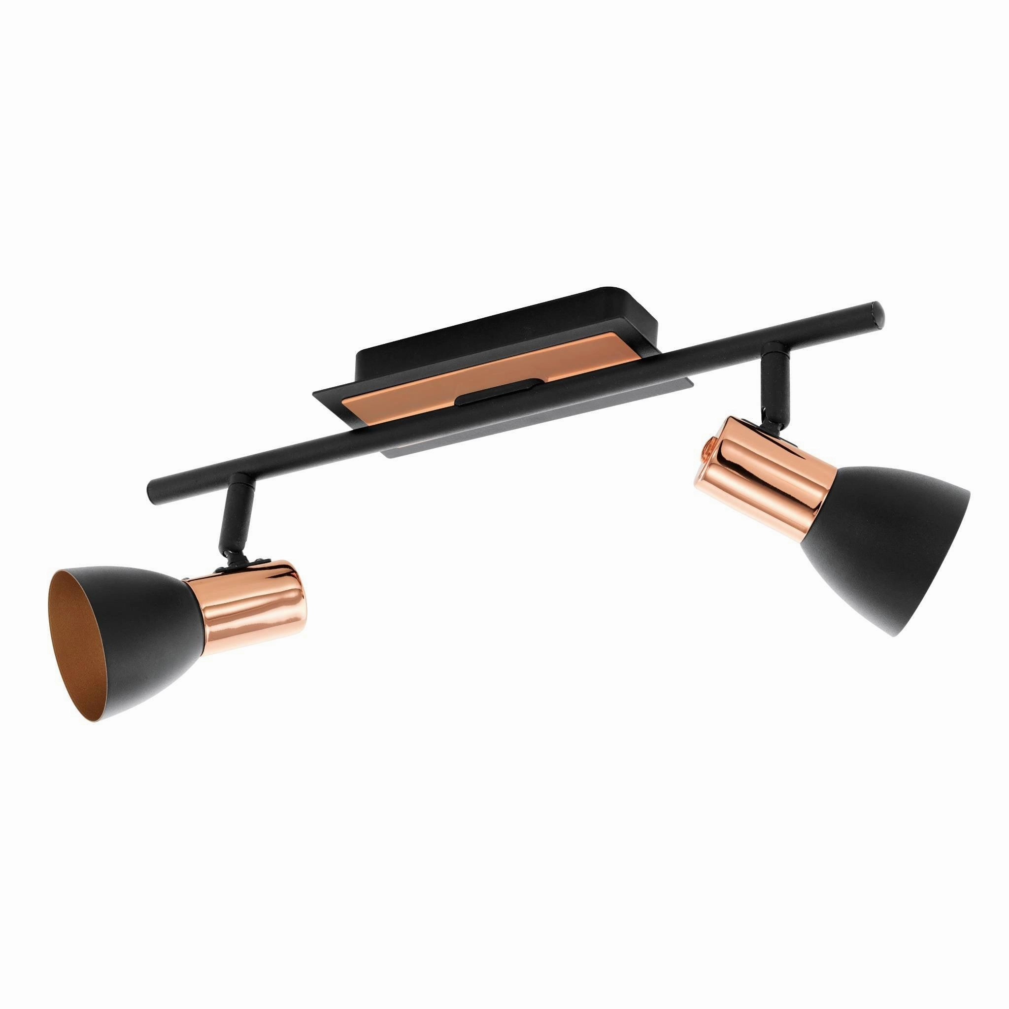 Eglo Barnham Copper & Black 2 Light Bar Spotlight