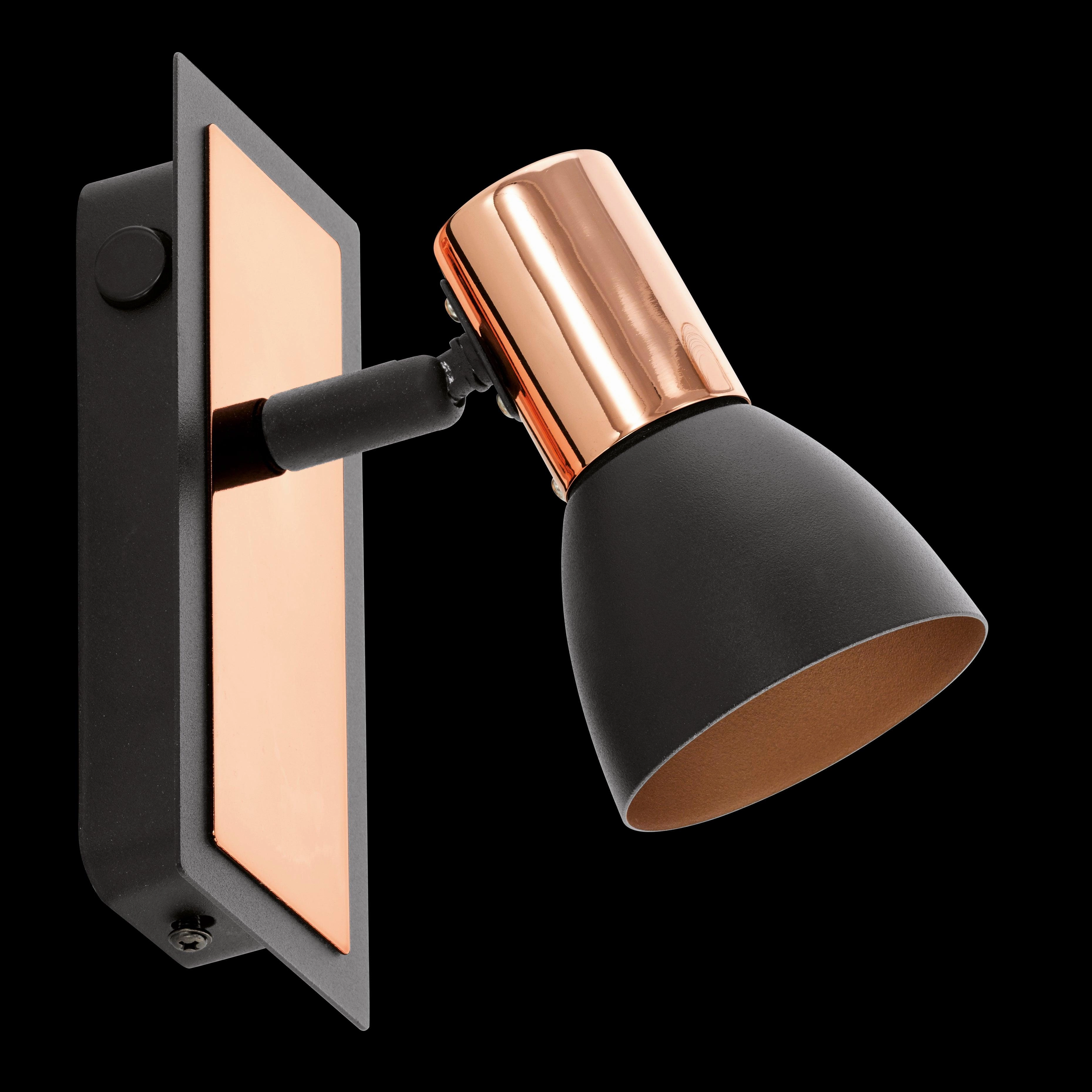 Eglo Barnham Copper & Black Wall Spotlight