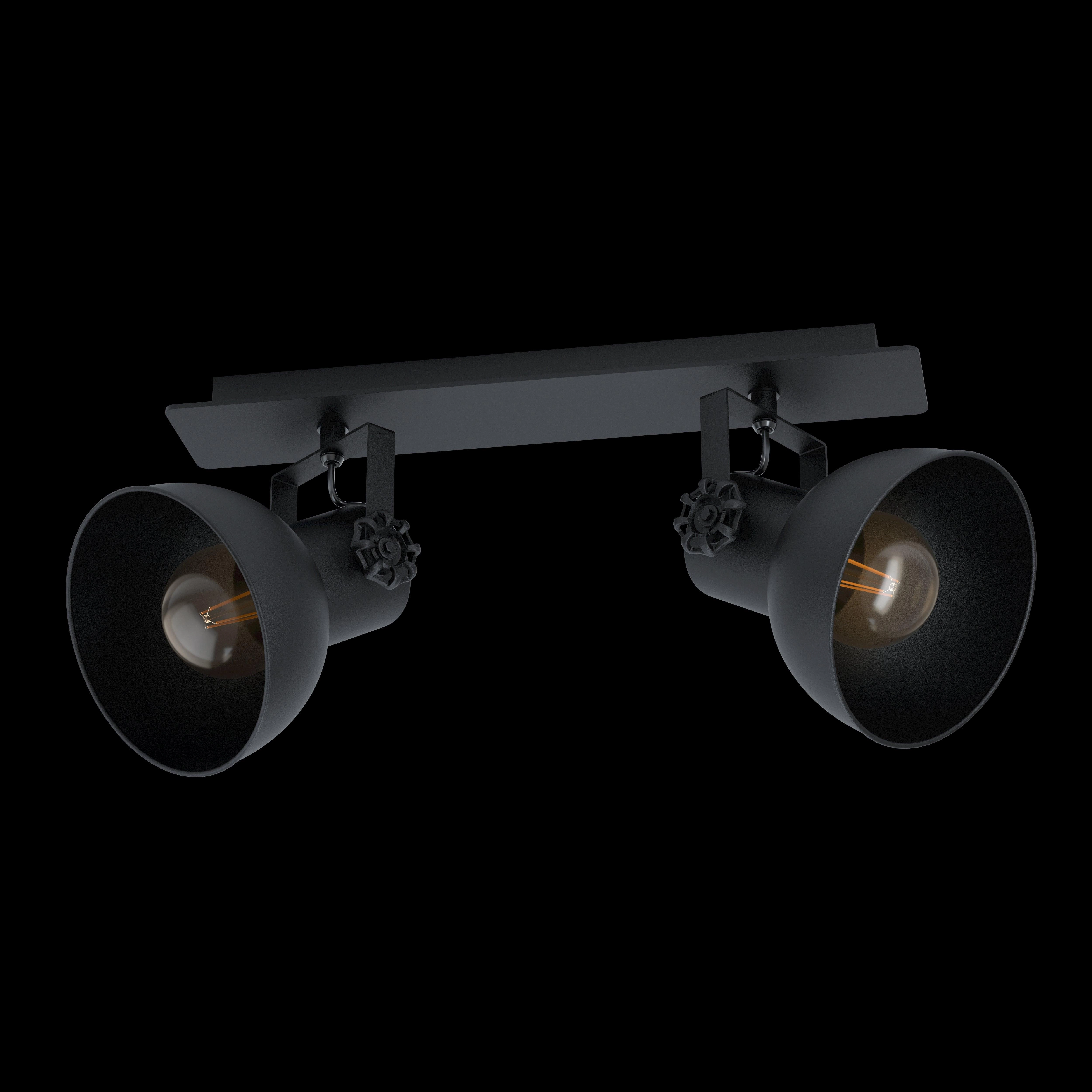 Eglo Barnstaple 1 Black 2 Light Bar Spotlight