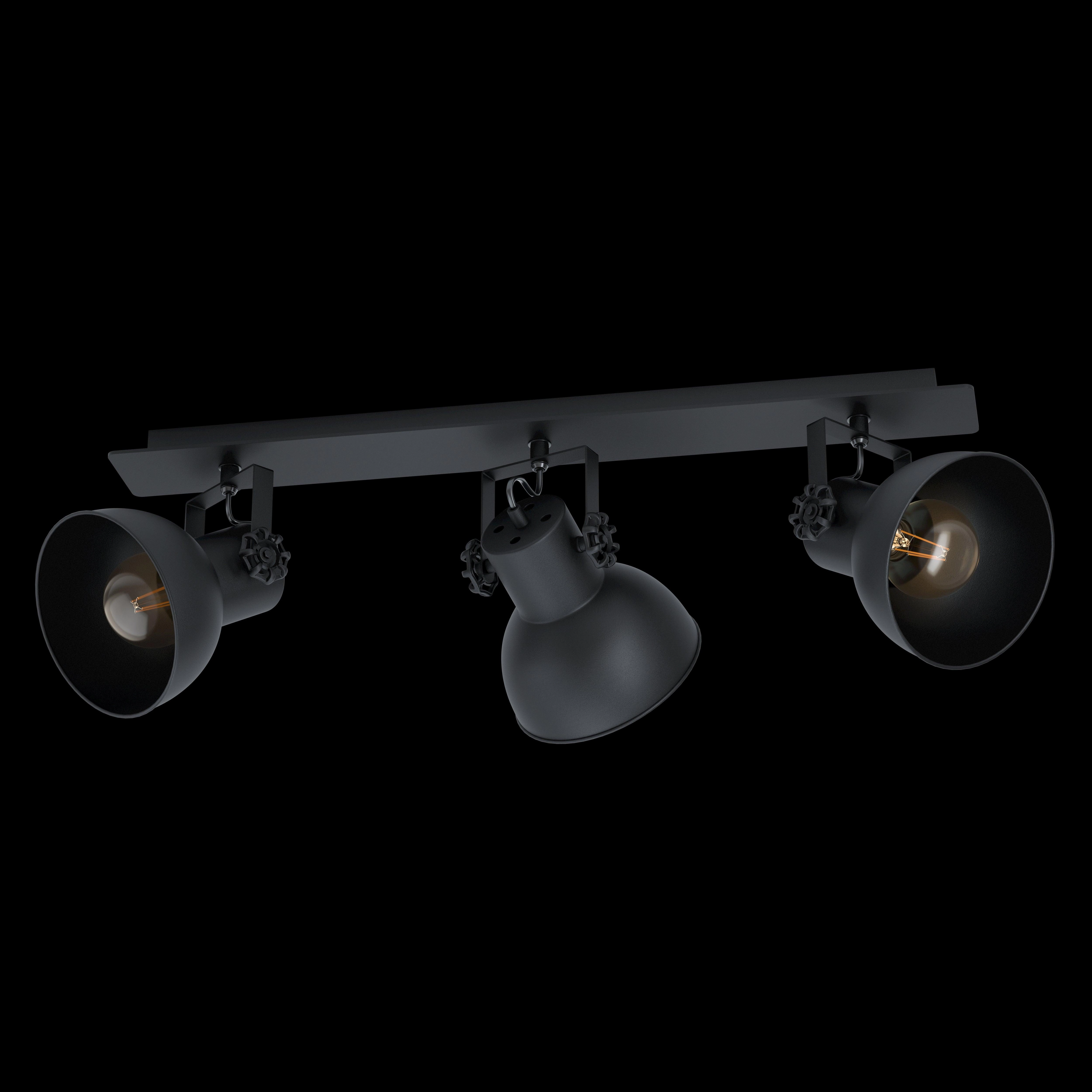 Eglo Barnstaple 1 Black 3 Light Bar Spotlight