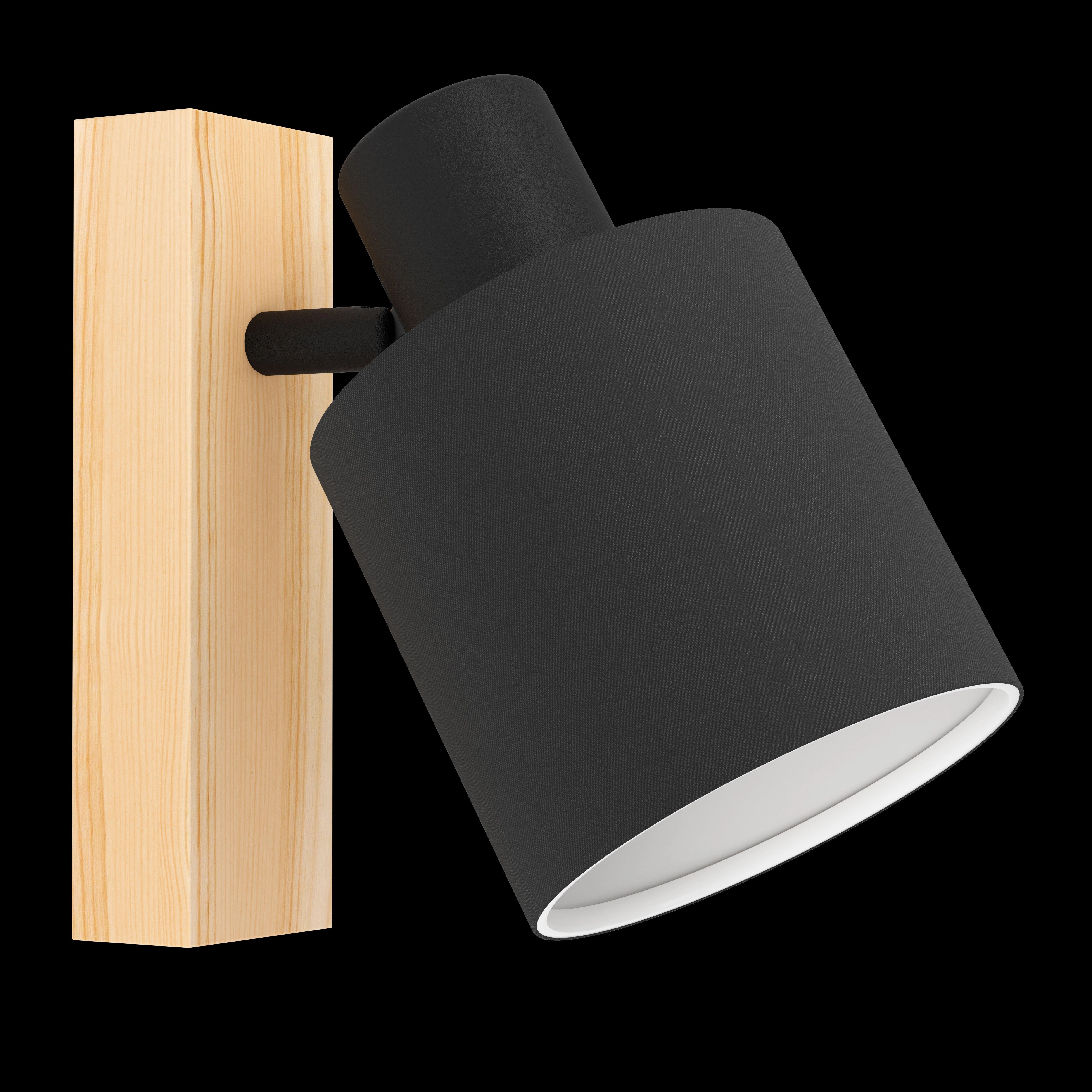 Eglo Batallas Wood & Black Wall Spotlight