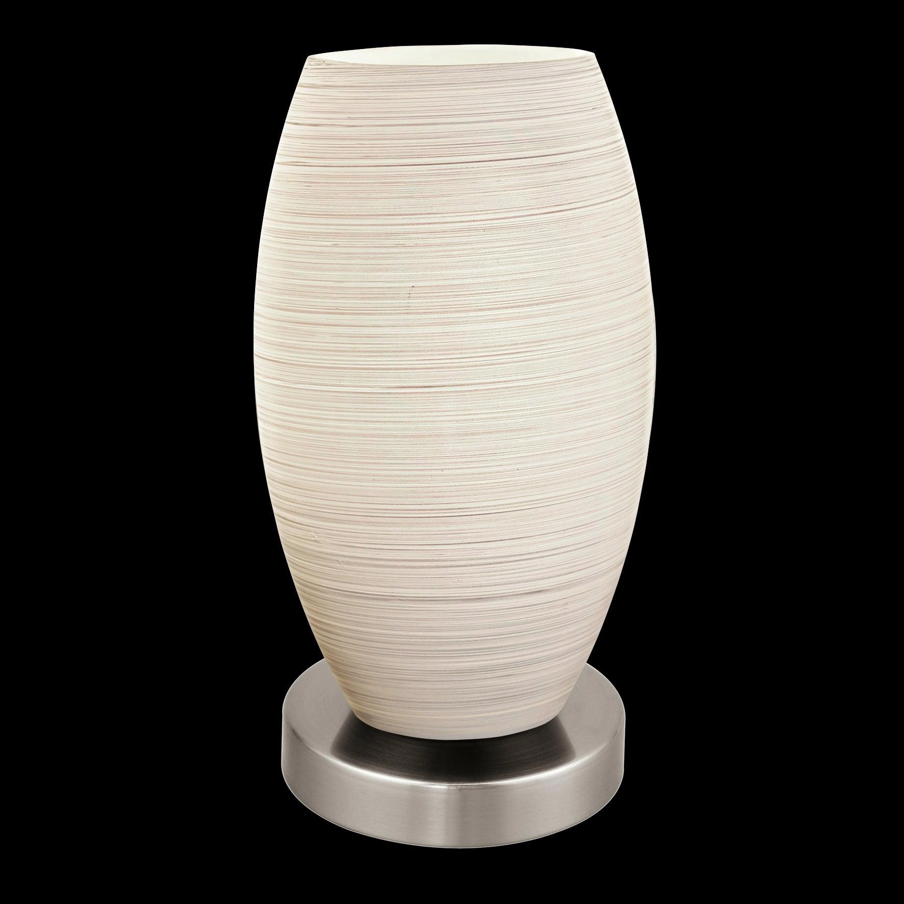 Eglo Batista 3 Nickel & Wiped Glass Table Lamp