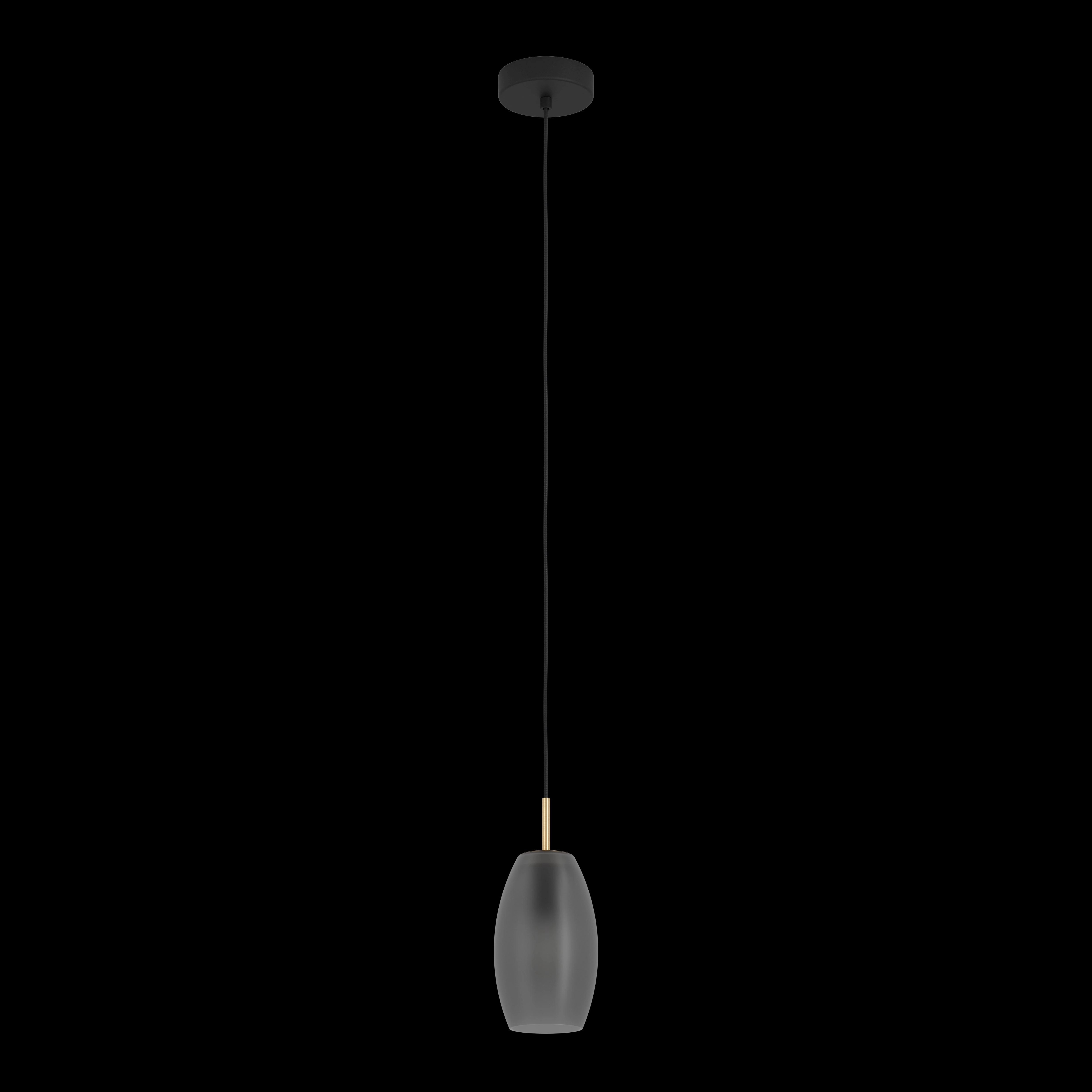 Eglo Batista Grey Satin Glass & Brass Pendant