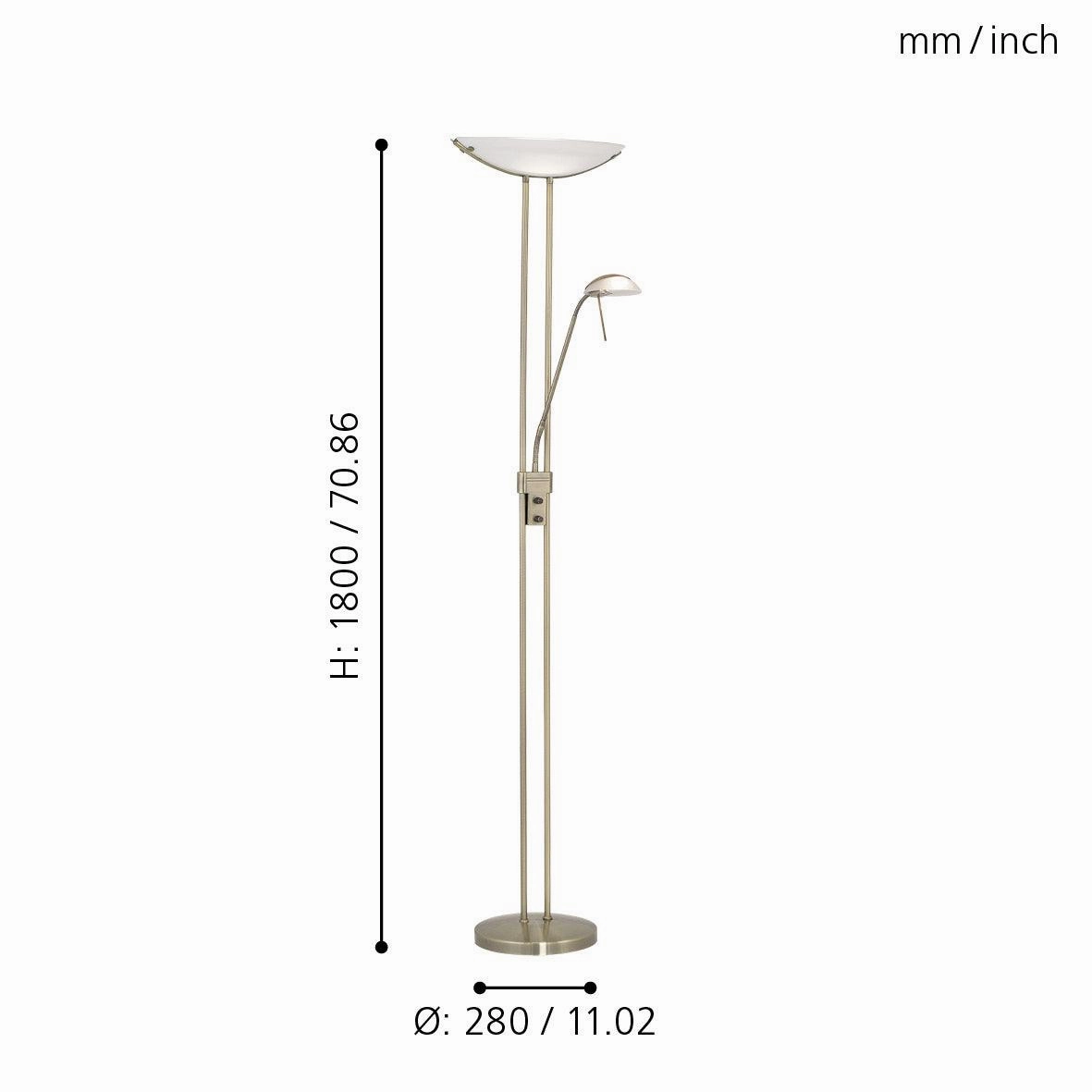 Eglo Baya Bronze Mother & Child Floor Lamp