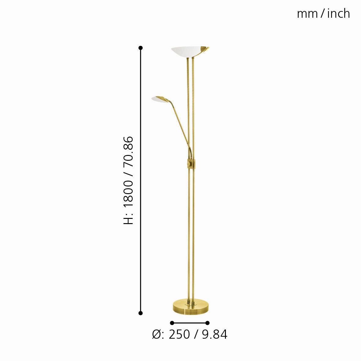 Eglo Baya LED Brass Mother & Child LED Floor Lamp