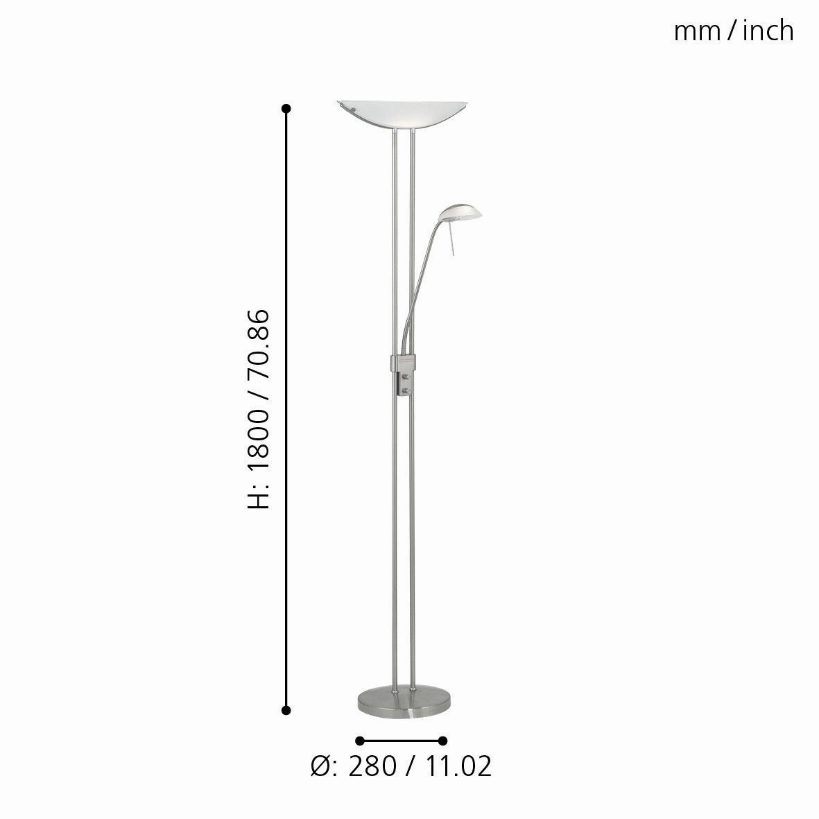 Eglo Baya Nickel Mother & Child Floor Lamp