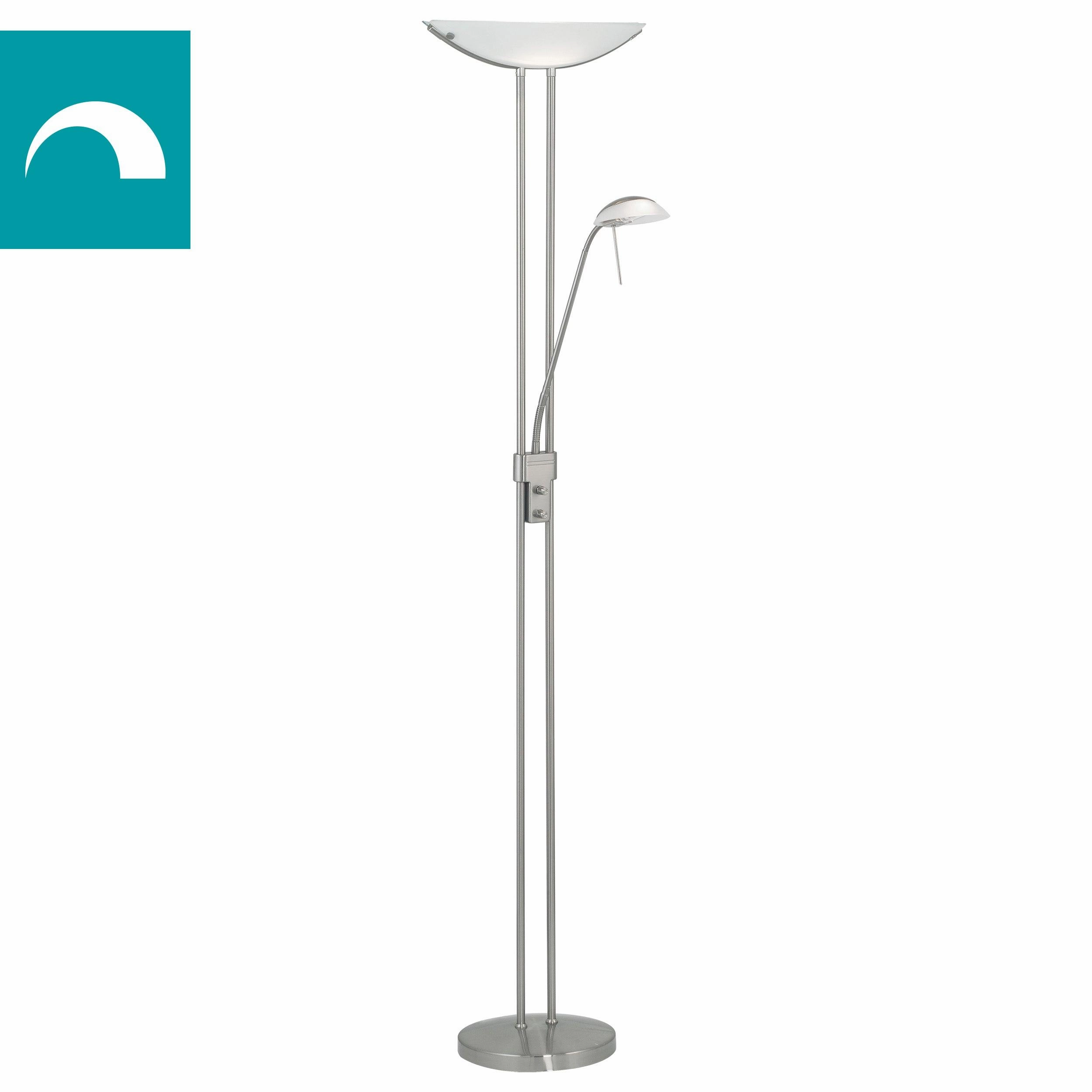 Eglo Baya Nickel Mother & Child Floor Lamp