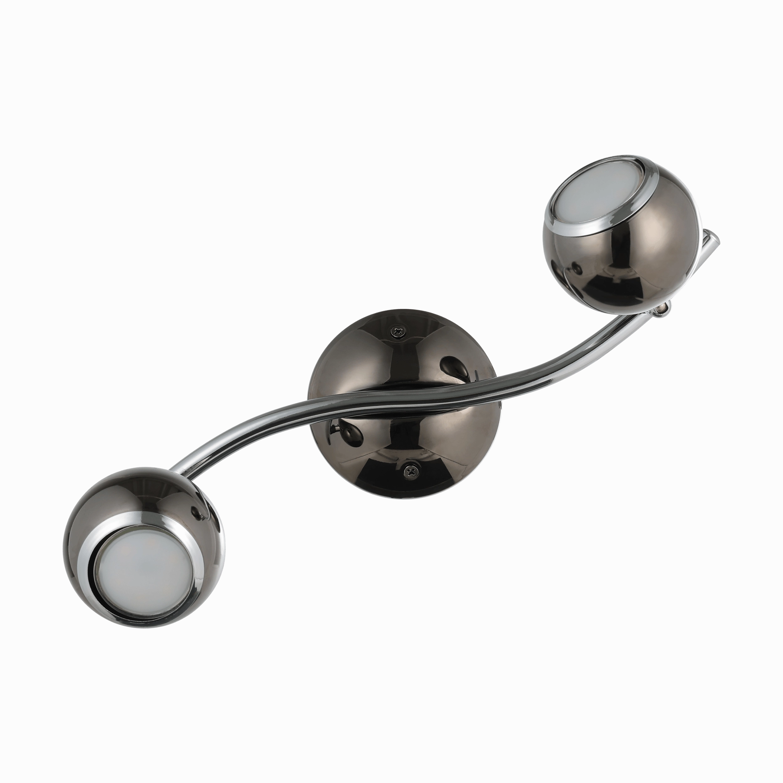Eglo Bimeda 2 Light Black Nickel & Chrome Spotlight