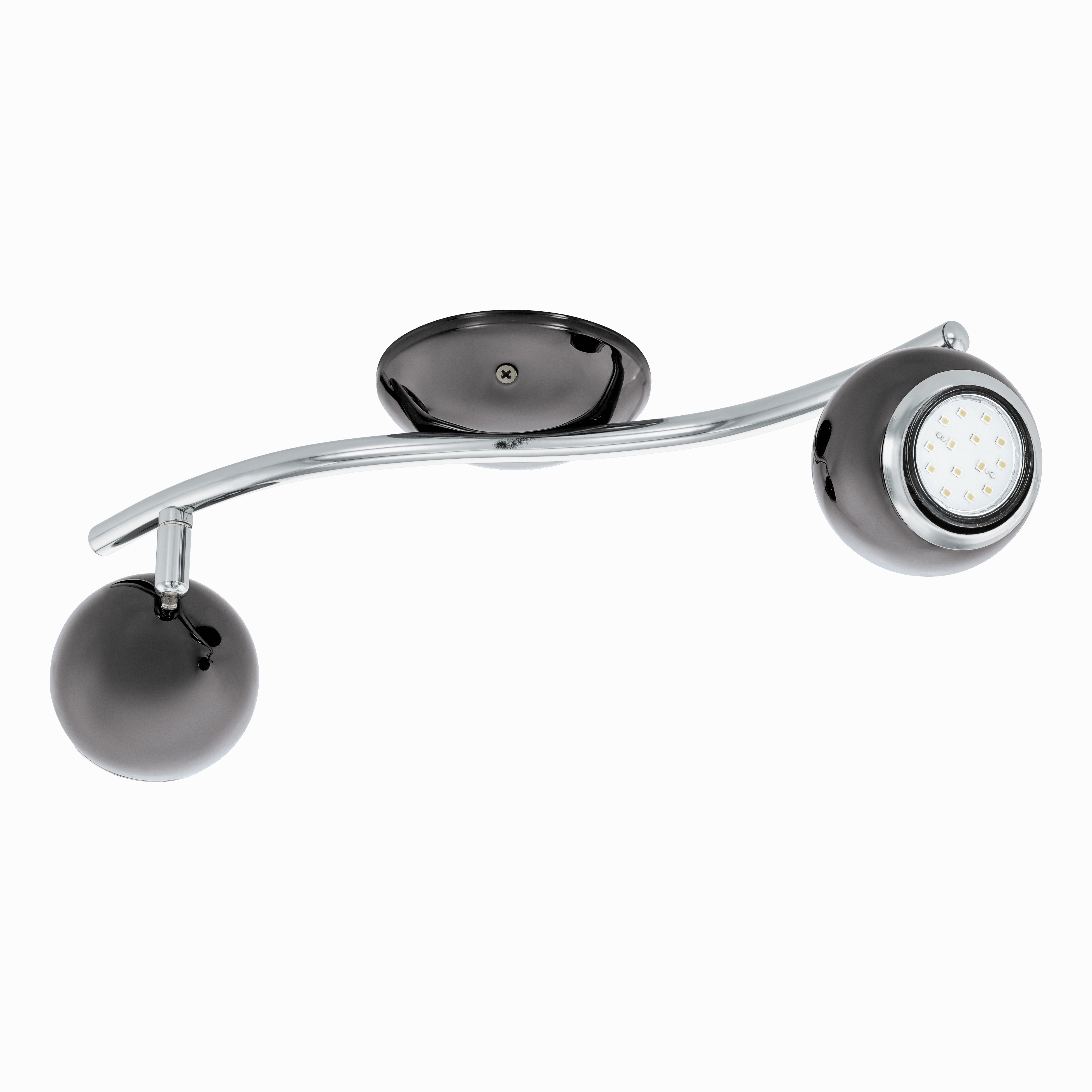 Eglo Bimeda 2 Light Black Nickel & Chrome Spotlight