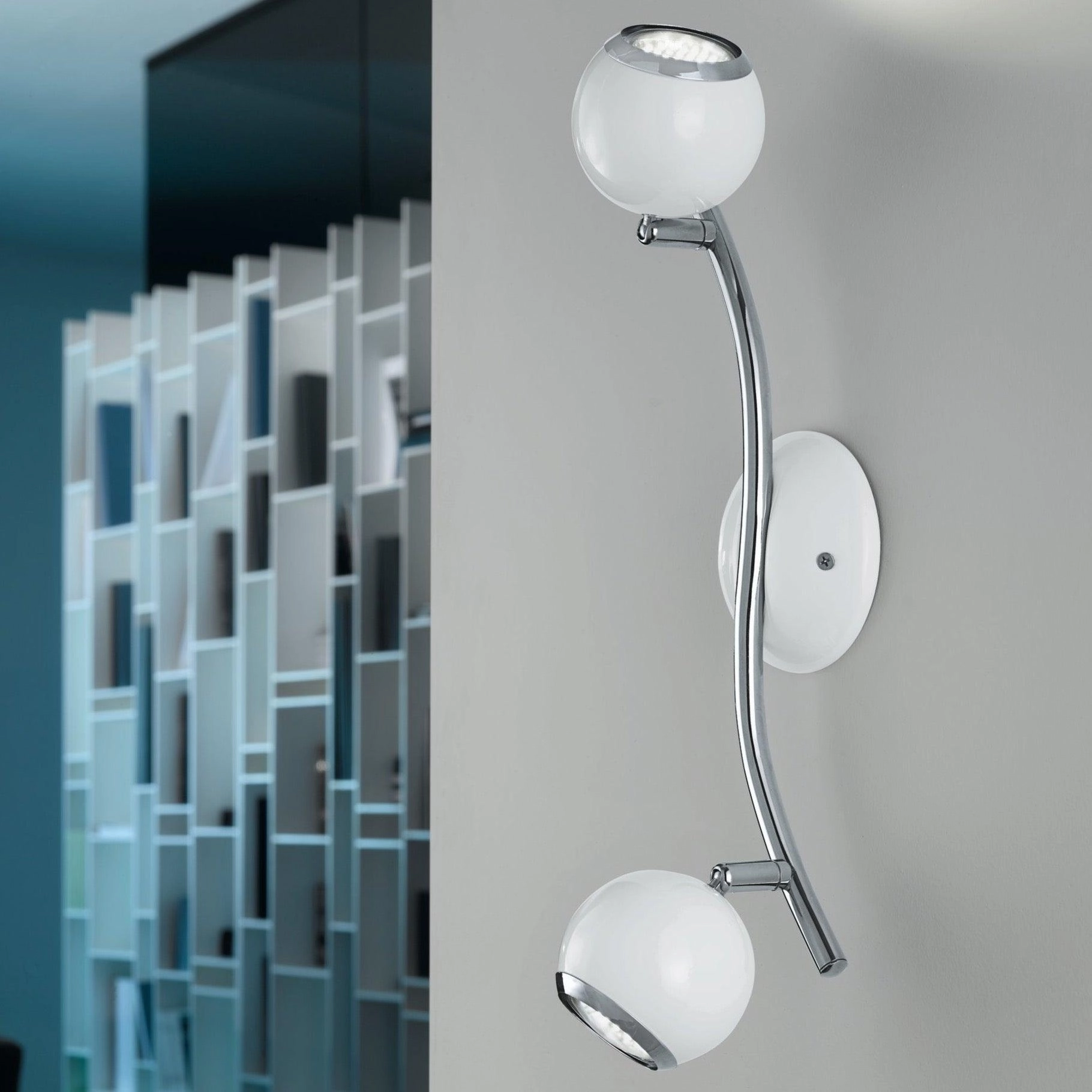 Eglo Bimeda 2 Light White & Chrome Spotlight