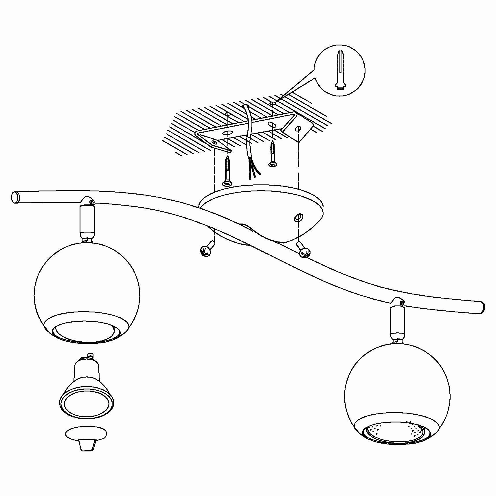 Eglo Bimeda 2 Light White & Chrome Spotlight