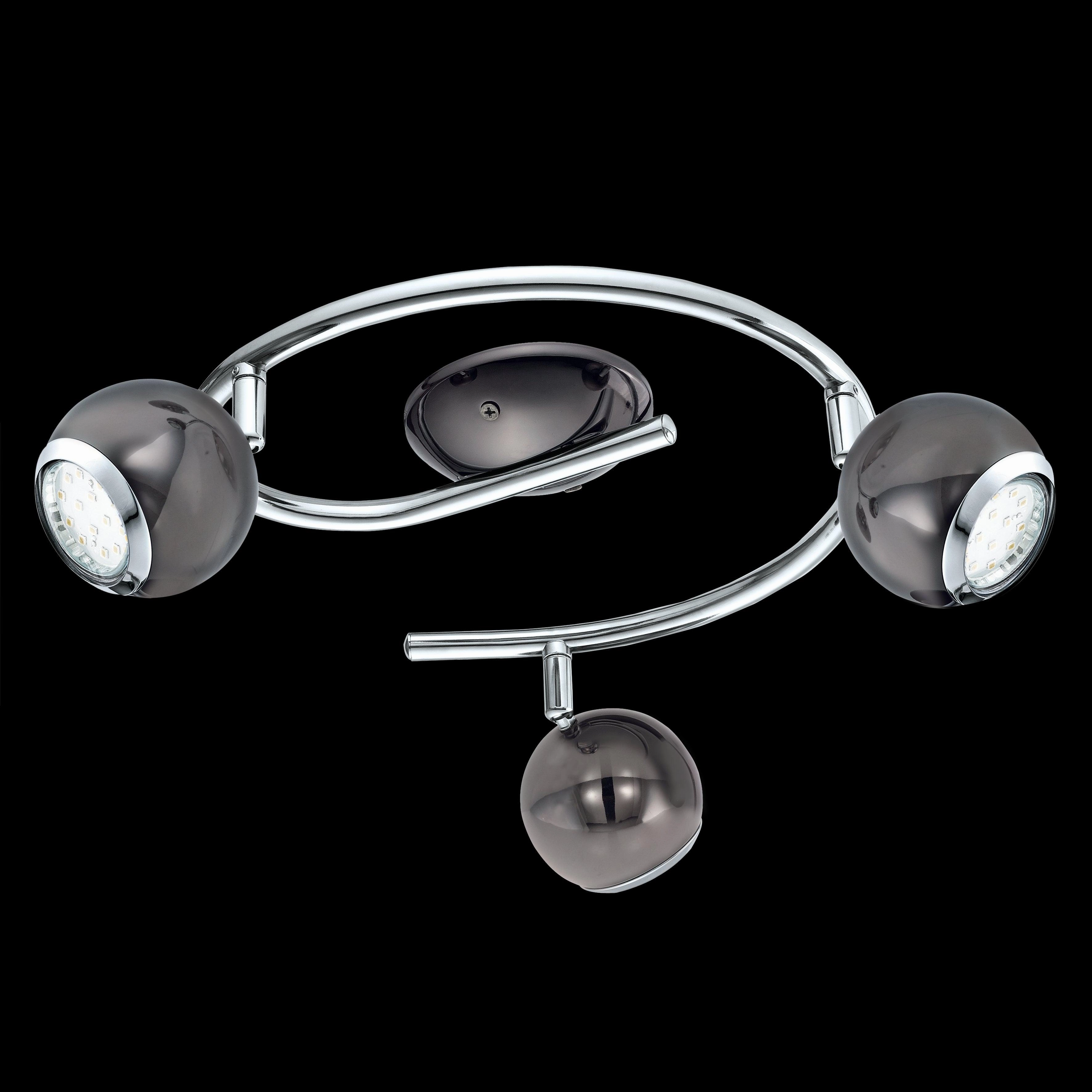 Eglo Bimeda 3 Light Black Nickel & Chrome Spotlight