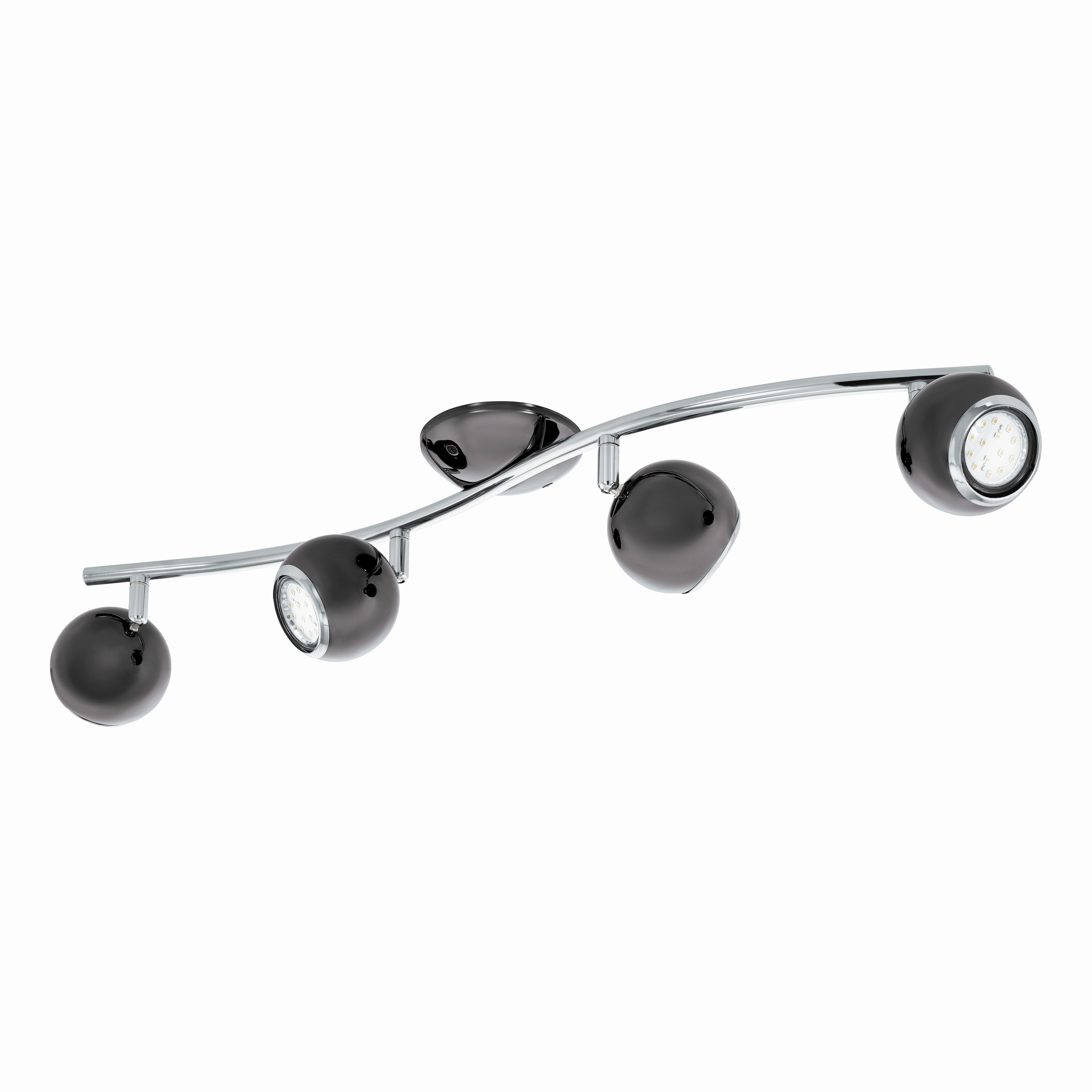 Eglo Bimeda 4 Light Black Nickel & Chrome Bar Spotlight