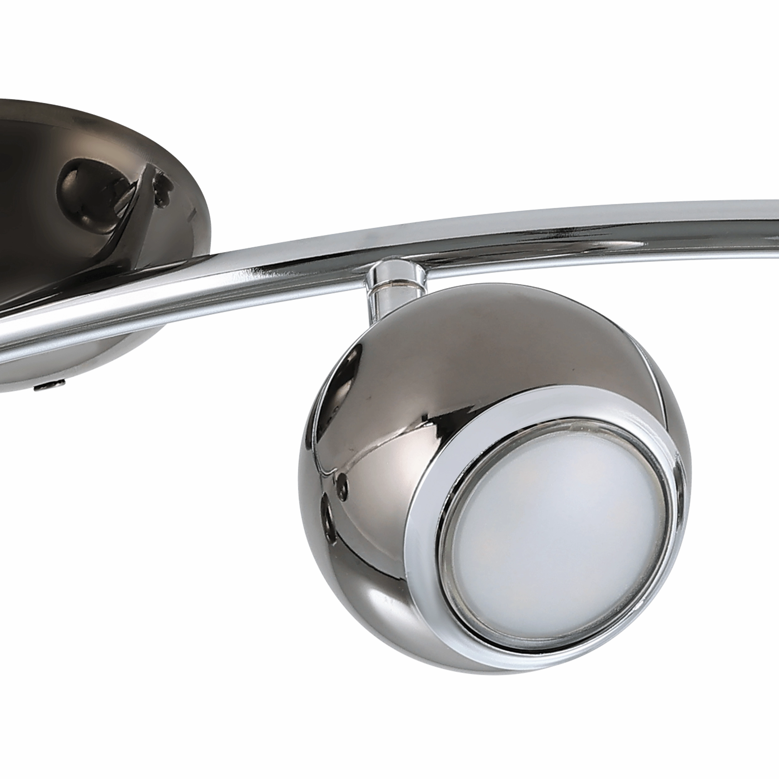 Eglo Bimeda 4 Light Black Nickel & Chrome Bar Spotlight
