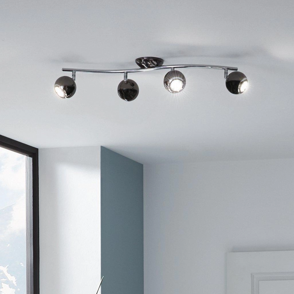 Eglo Bimeda 4 Light Black Nickel & Chrome Bar Spotlight