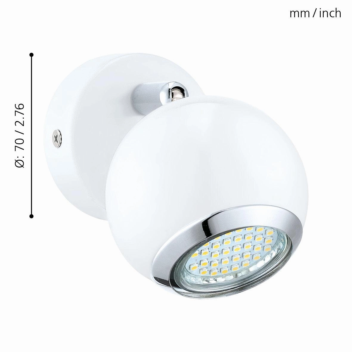 Eglo Bimeda White & Chrome Wall Spotlight